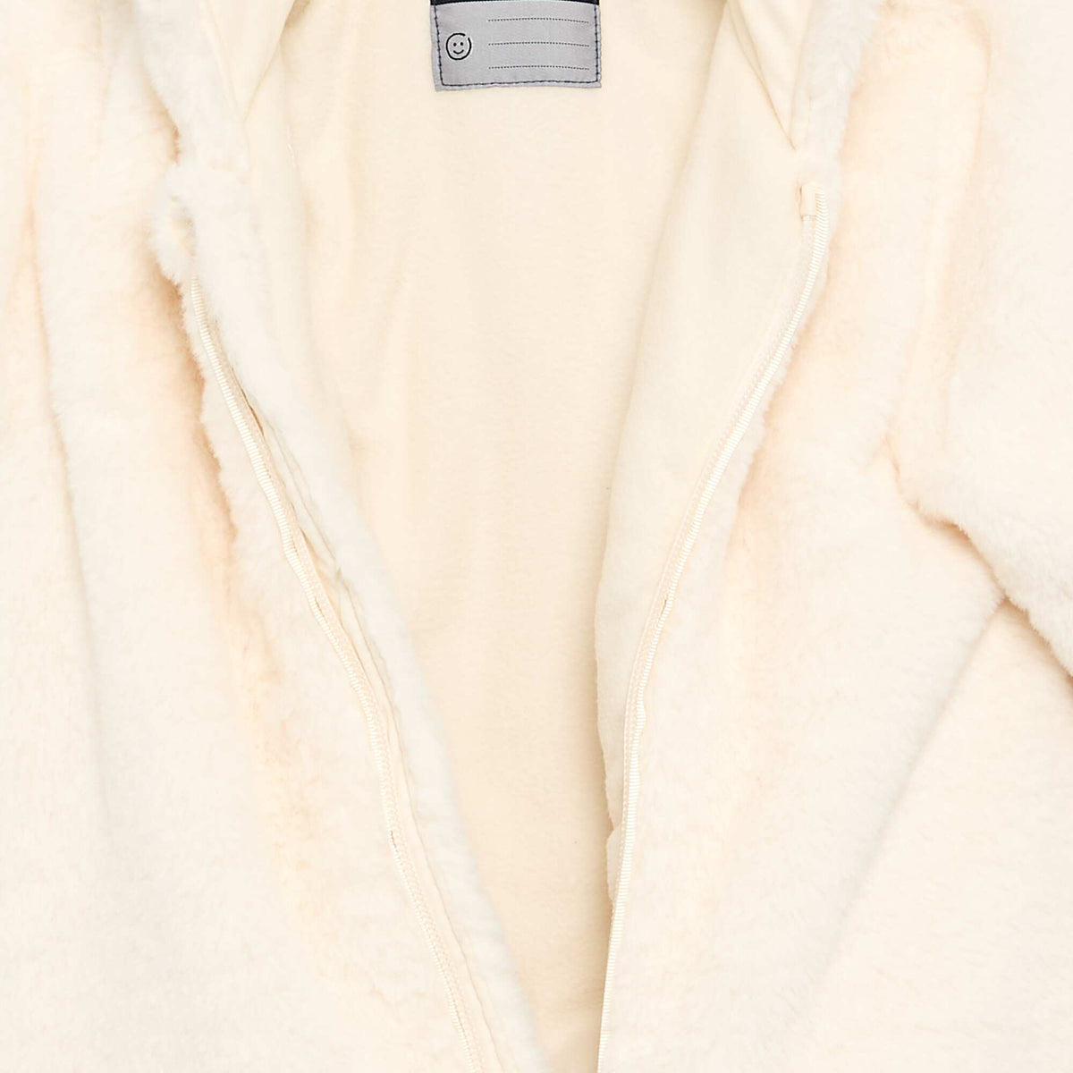Faux Fur Pilot Jumpsuit WHITE