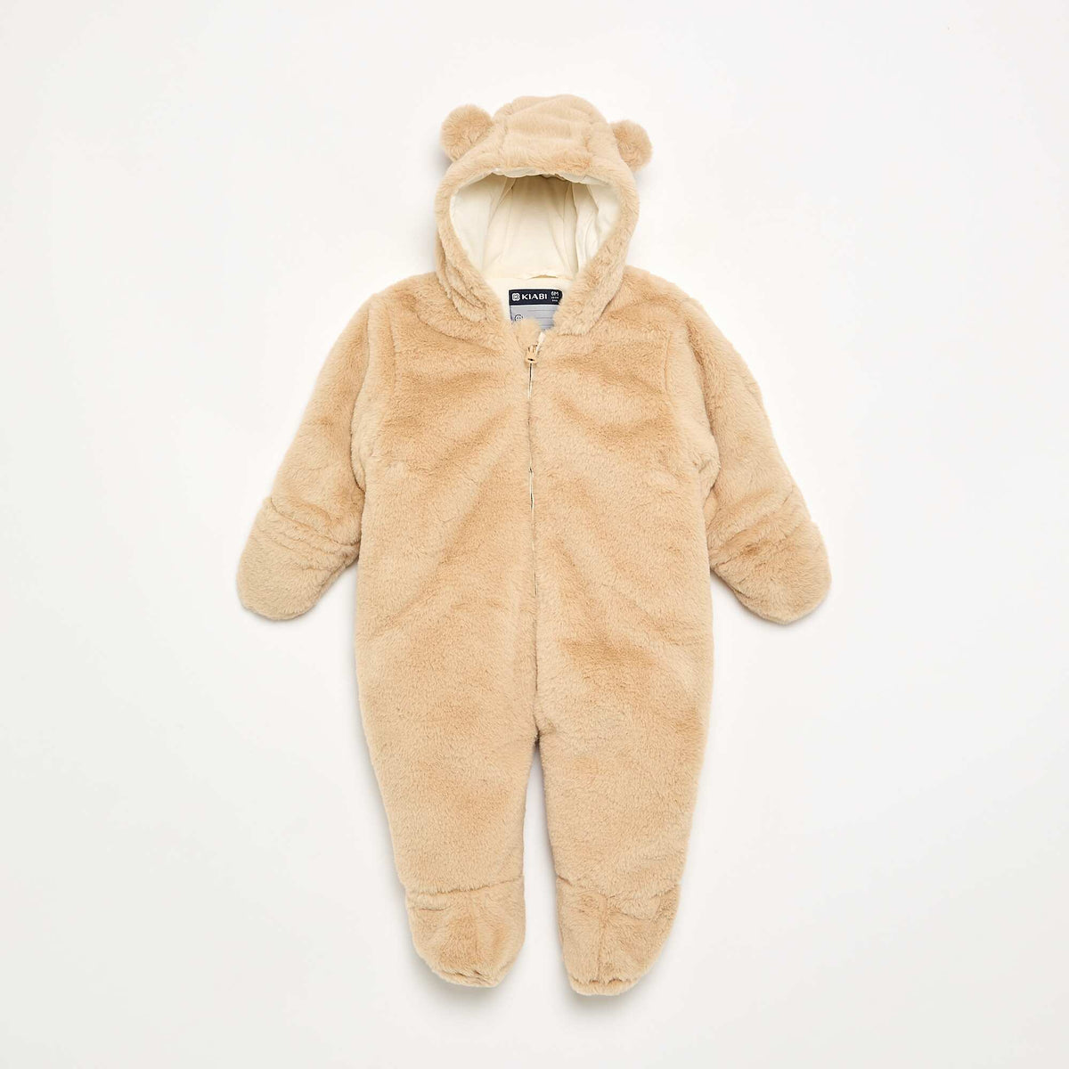 Faux Fur Pilot Jumpsuit BROWN