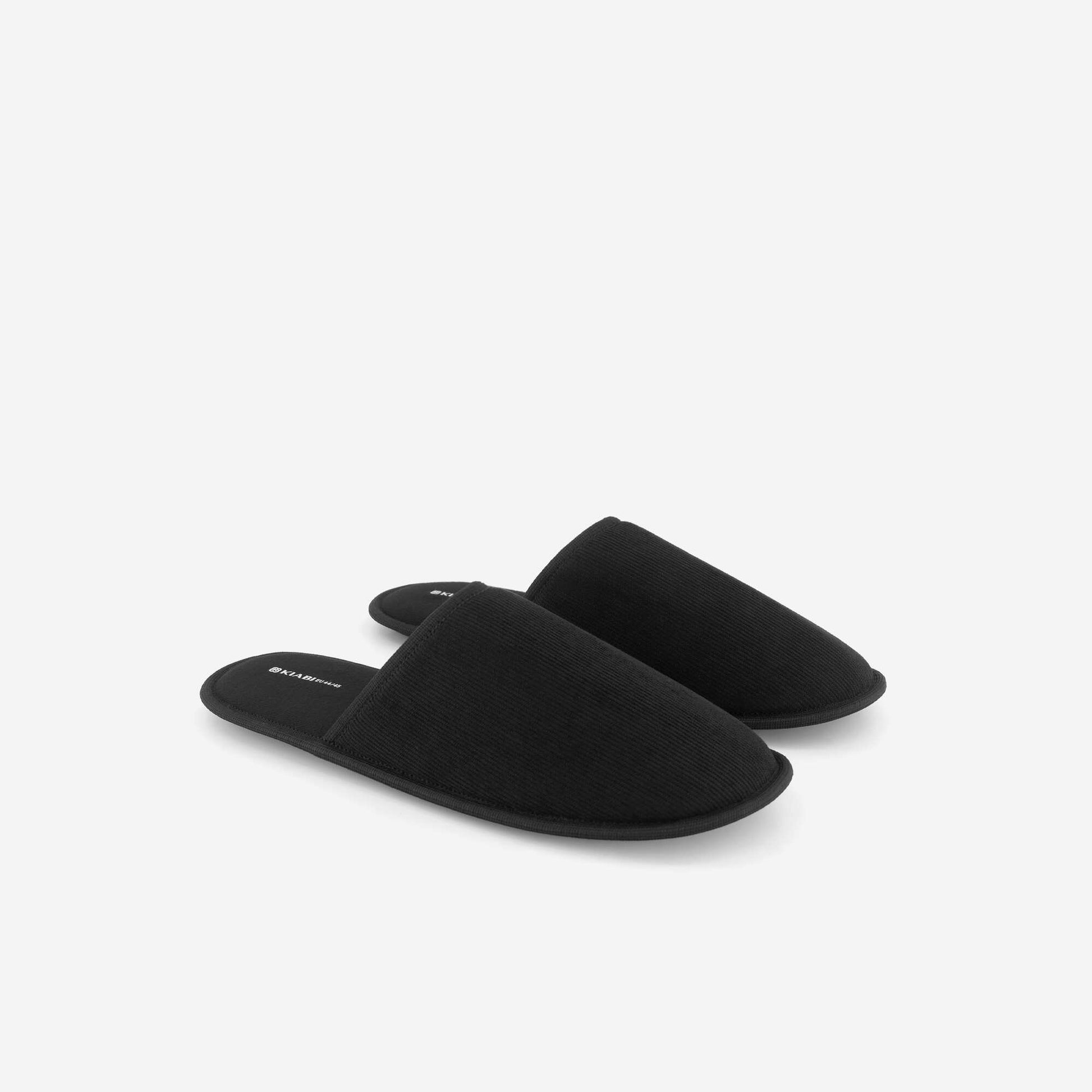 Plain Mule Slippers BLACK