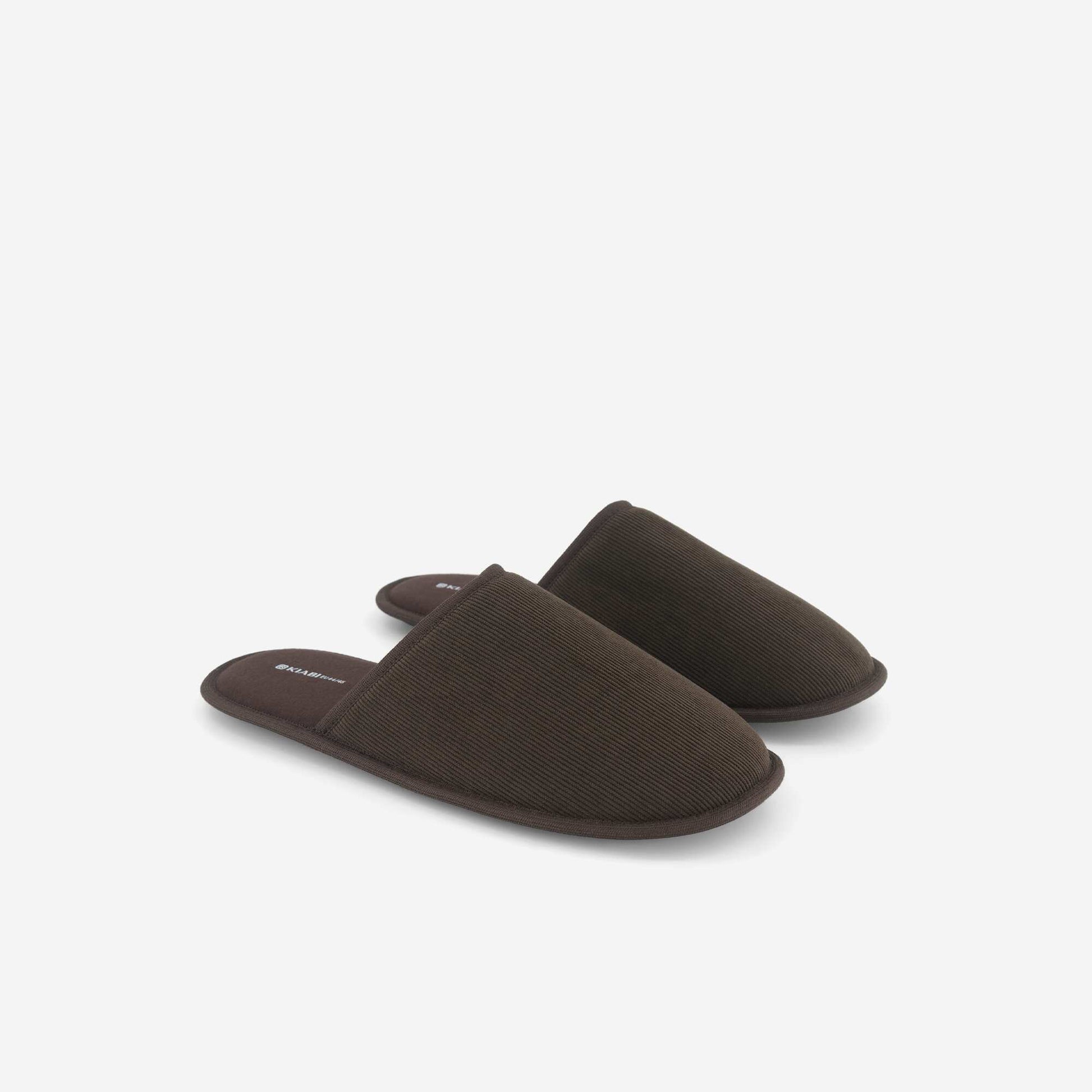 Plain Mule Slippers BROWN