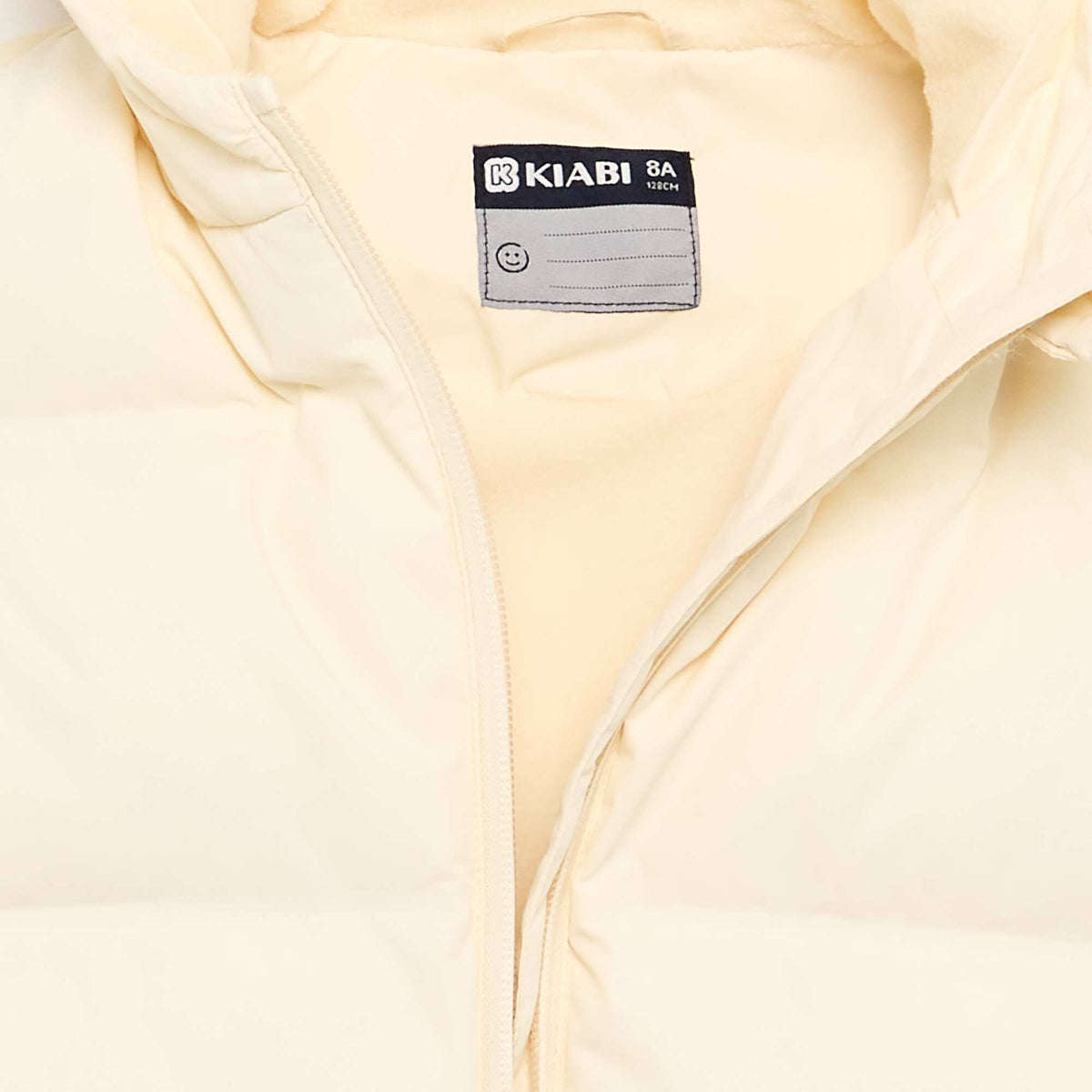 Quilted lined puffer jacket WHITE