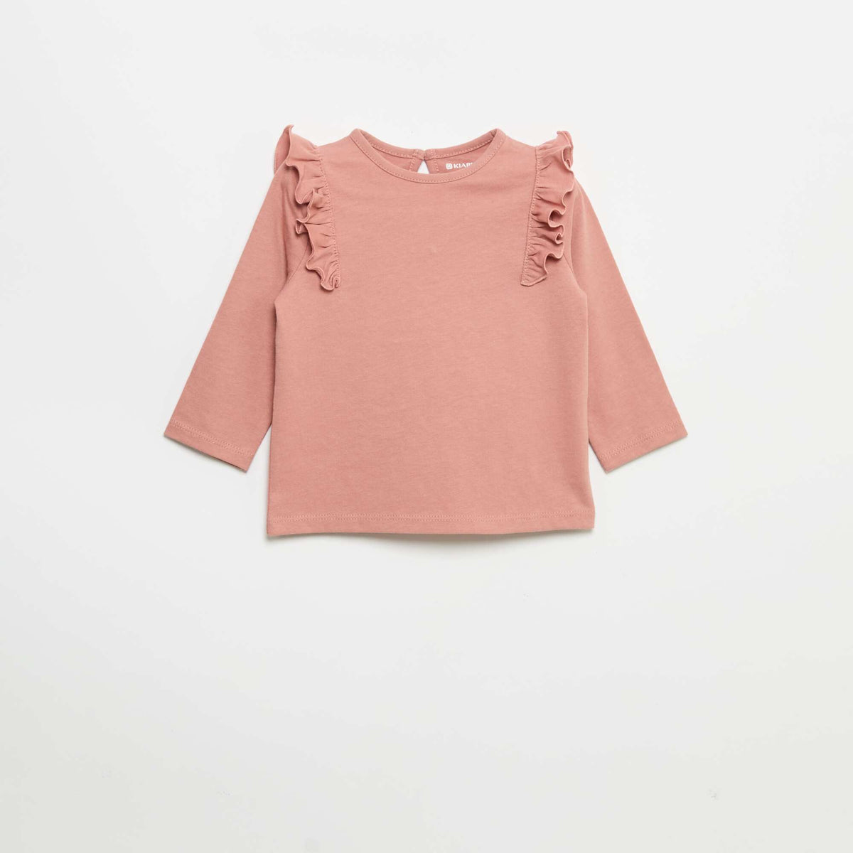 Set of 2 long-sleeved cotton jersey t-shirts PINK