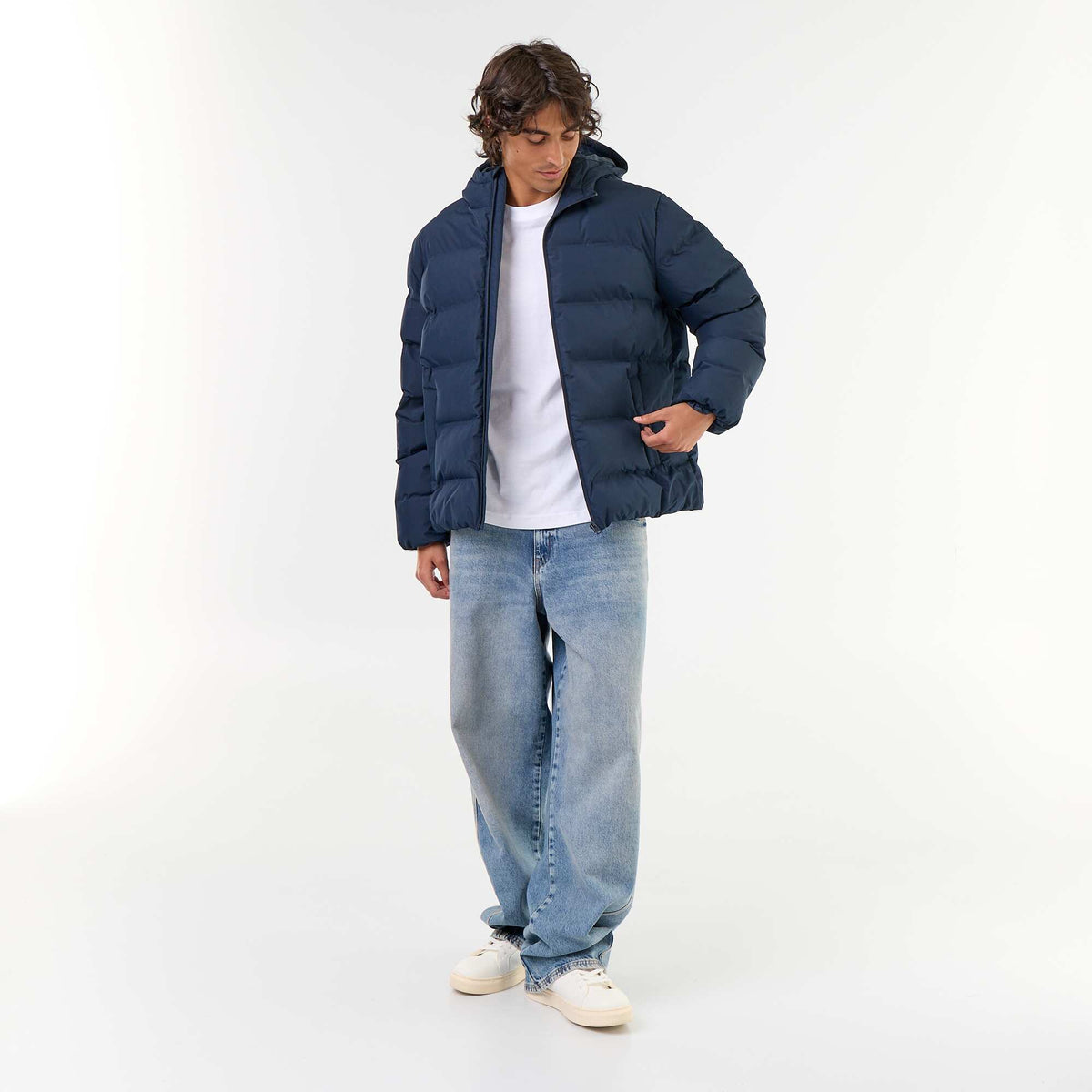 Hooded Padded Jacket BLUE