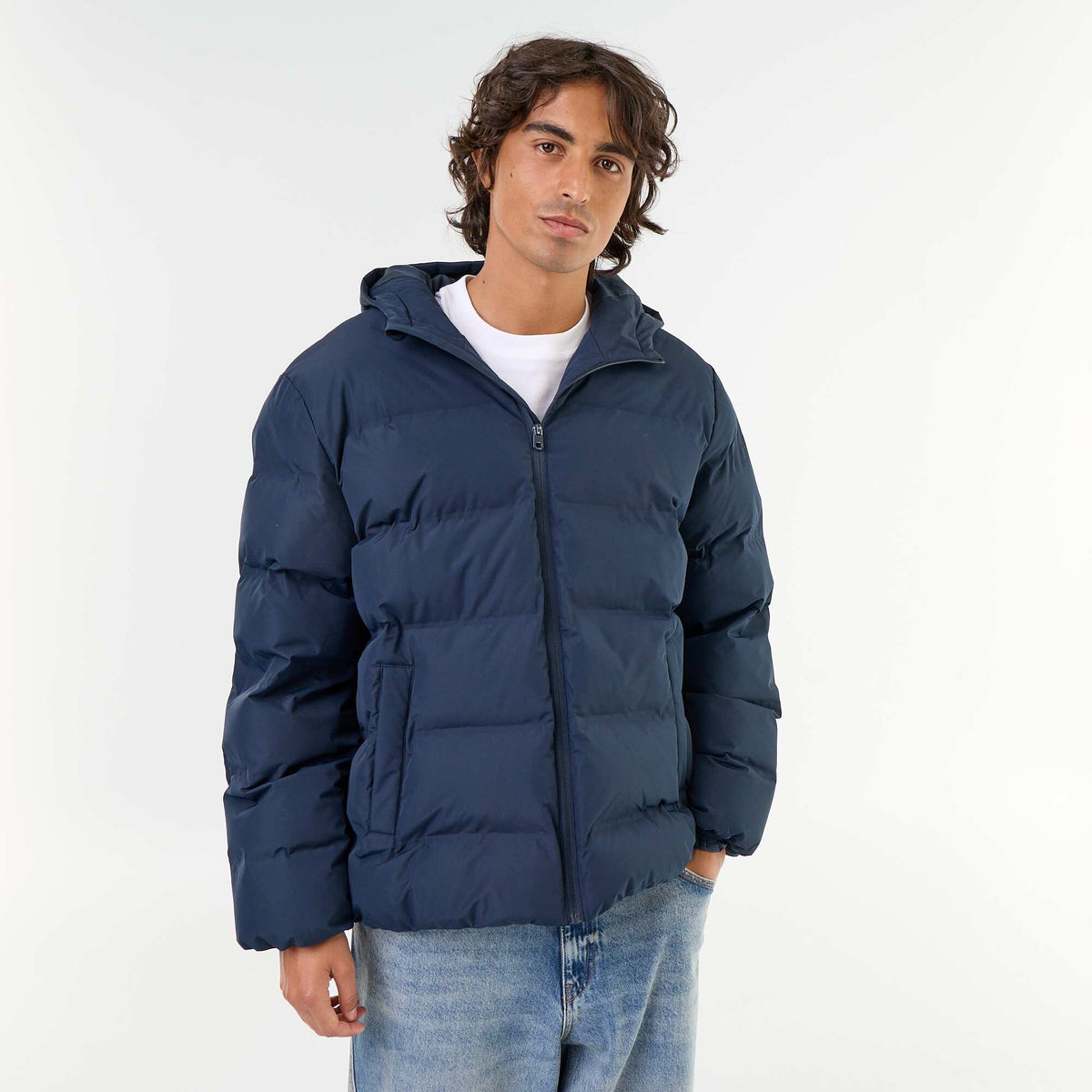 Hooded Padded Jacket BLUE
