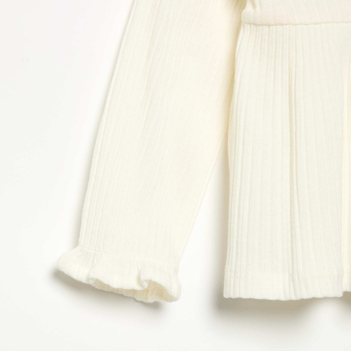 Long-sleeved T-shirt with Peter Pan collar WHITE