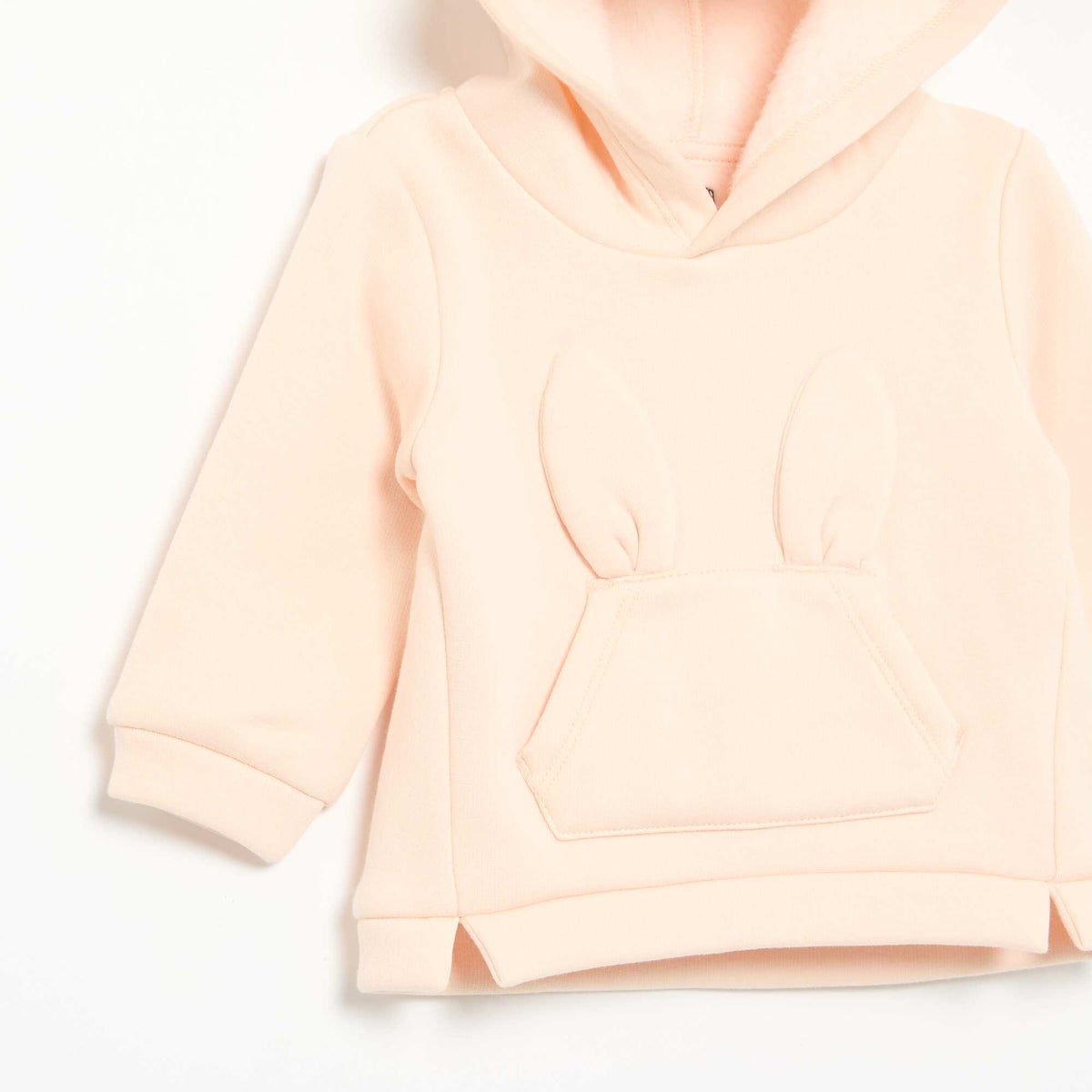 Fleece Hoodie with Rabbit Ears PINK