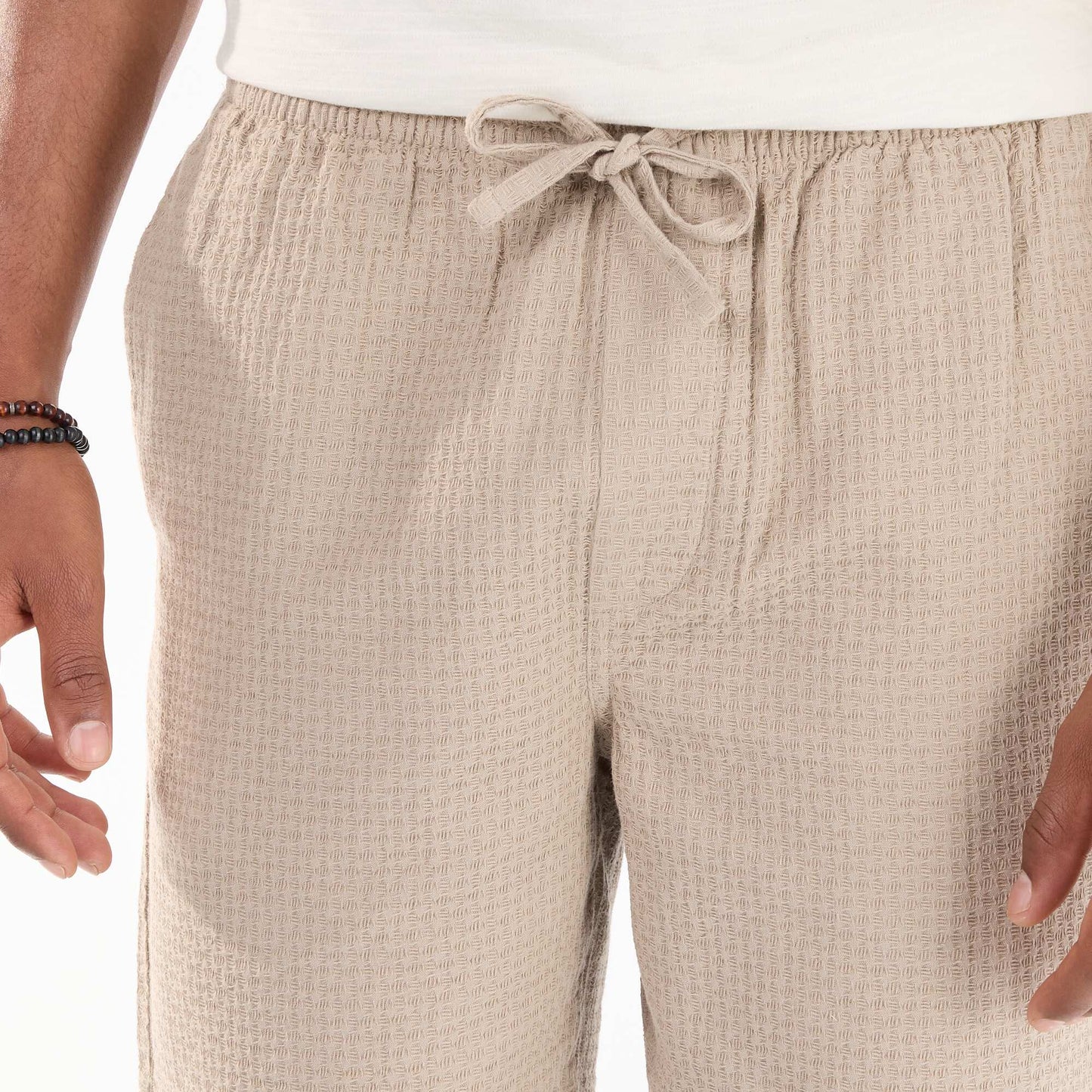 Piqué Knit Bermuda Shorts BEIGE