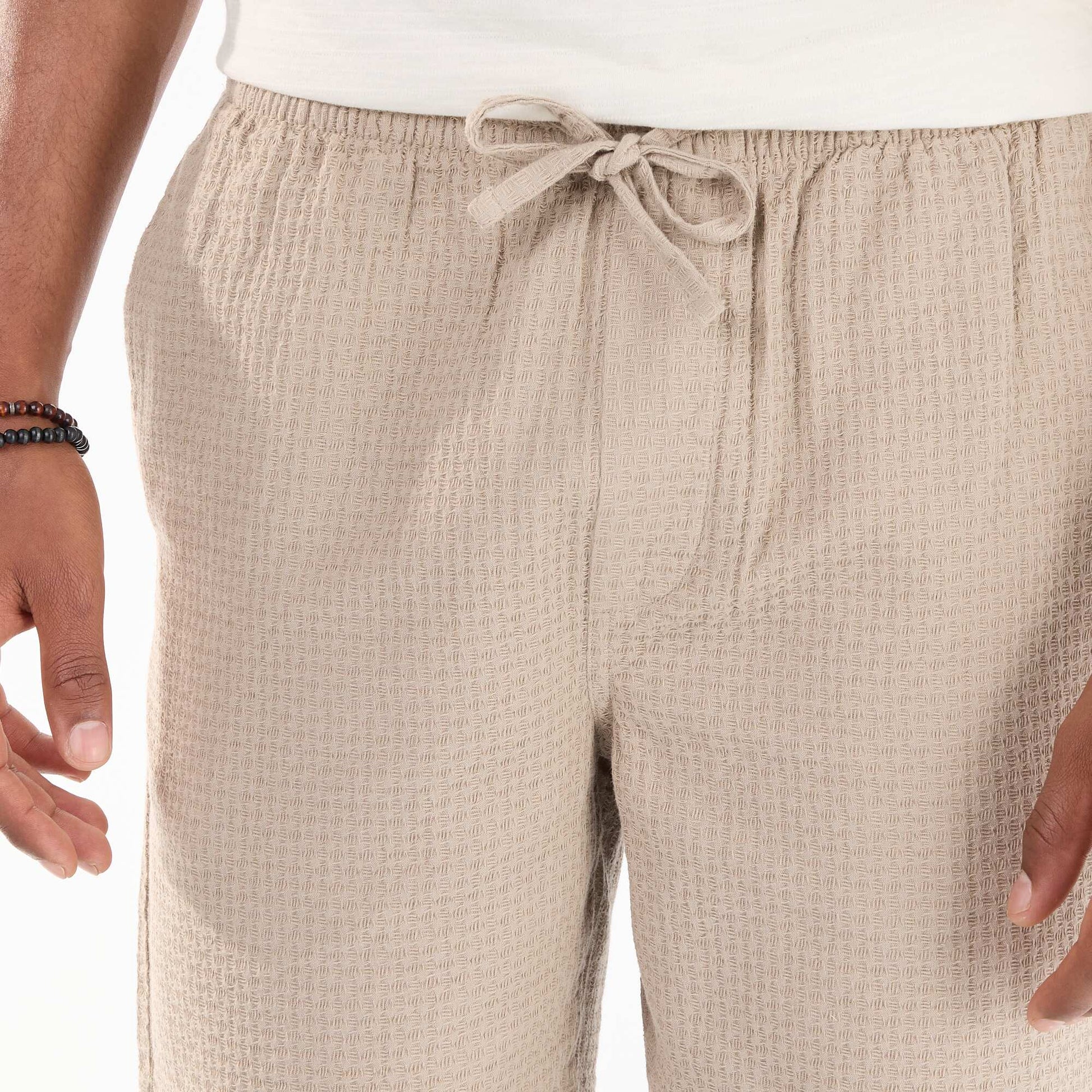 Piqué Knit Bermuda Shorts BEIGE