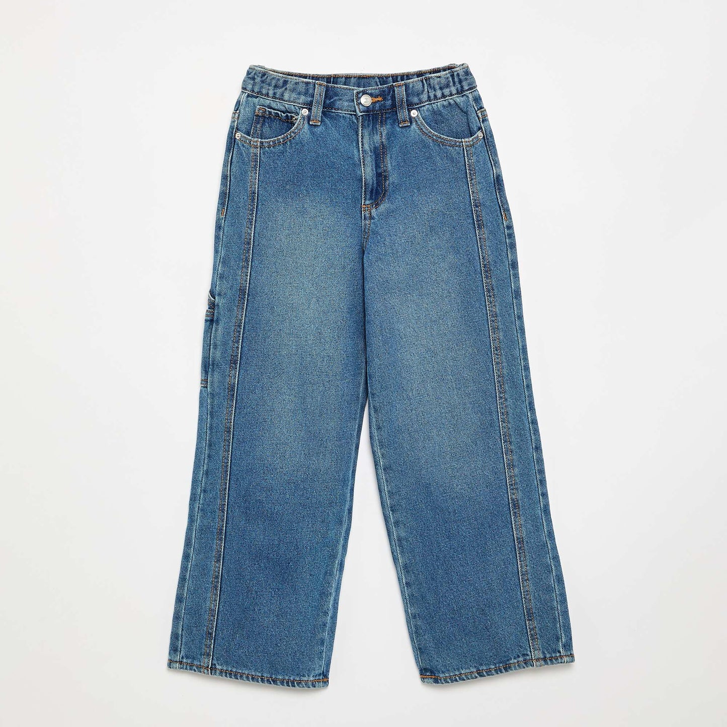 Wide-leg denim pants BLUE