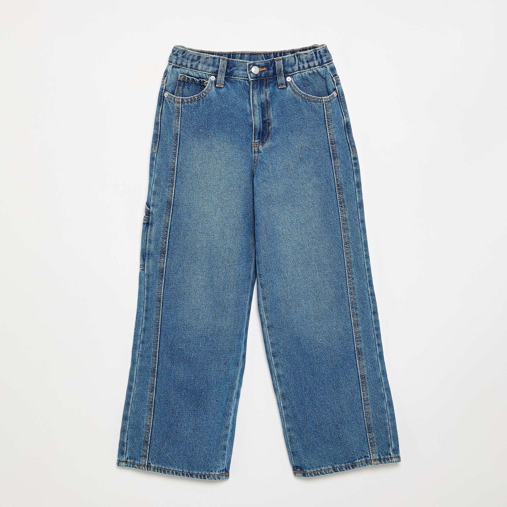 Wide-leg denim pants BLUE