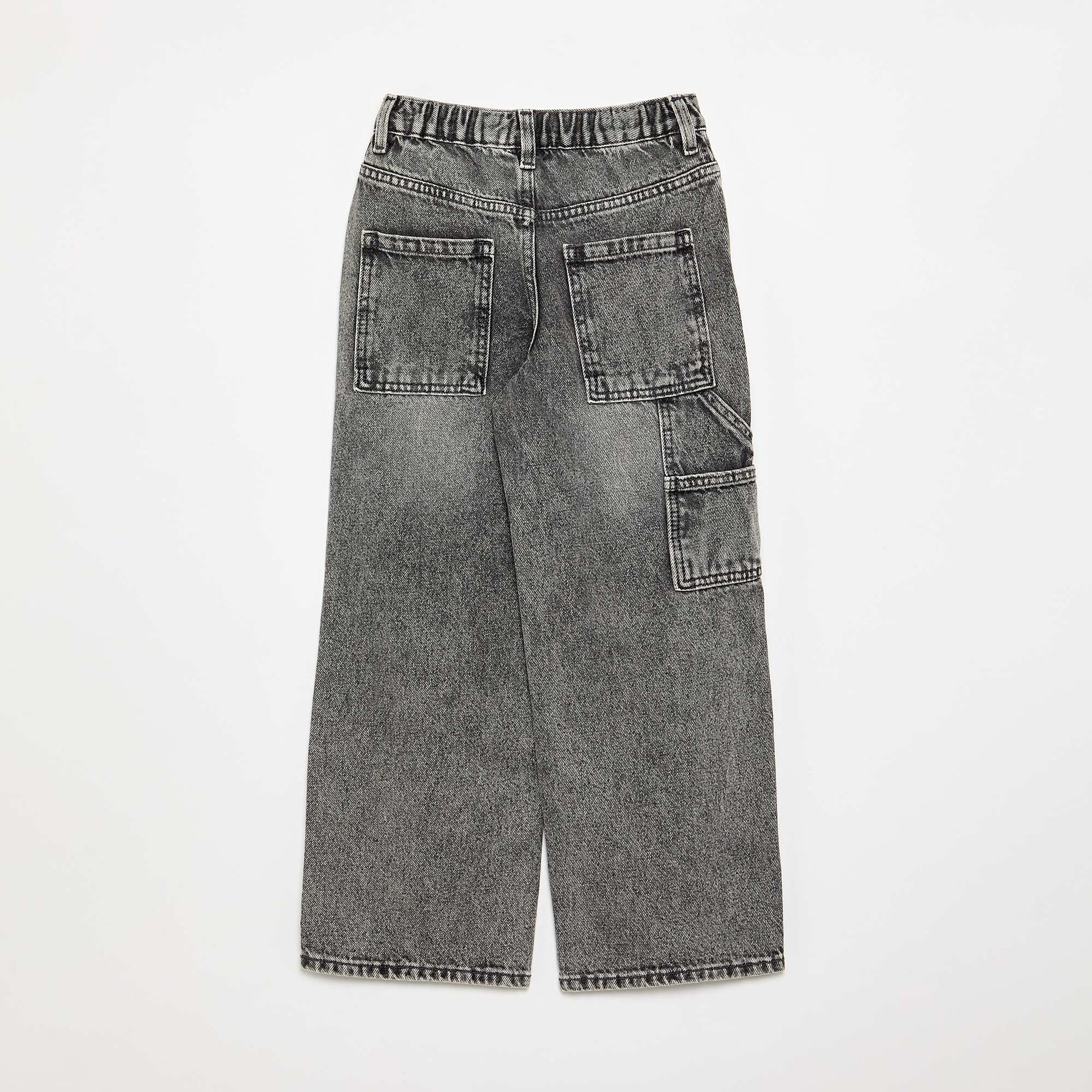 Wide-leg denim pants GREY
