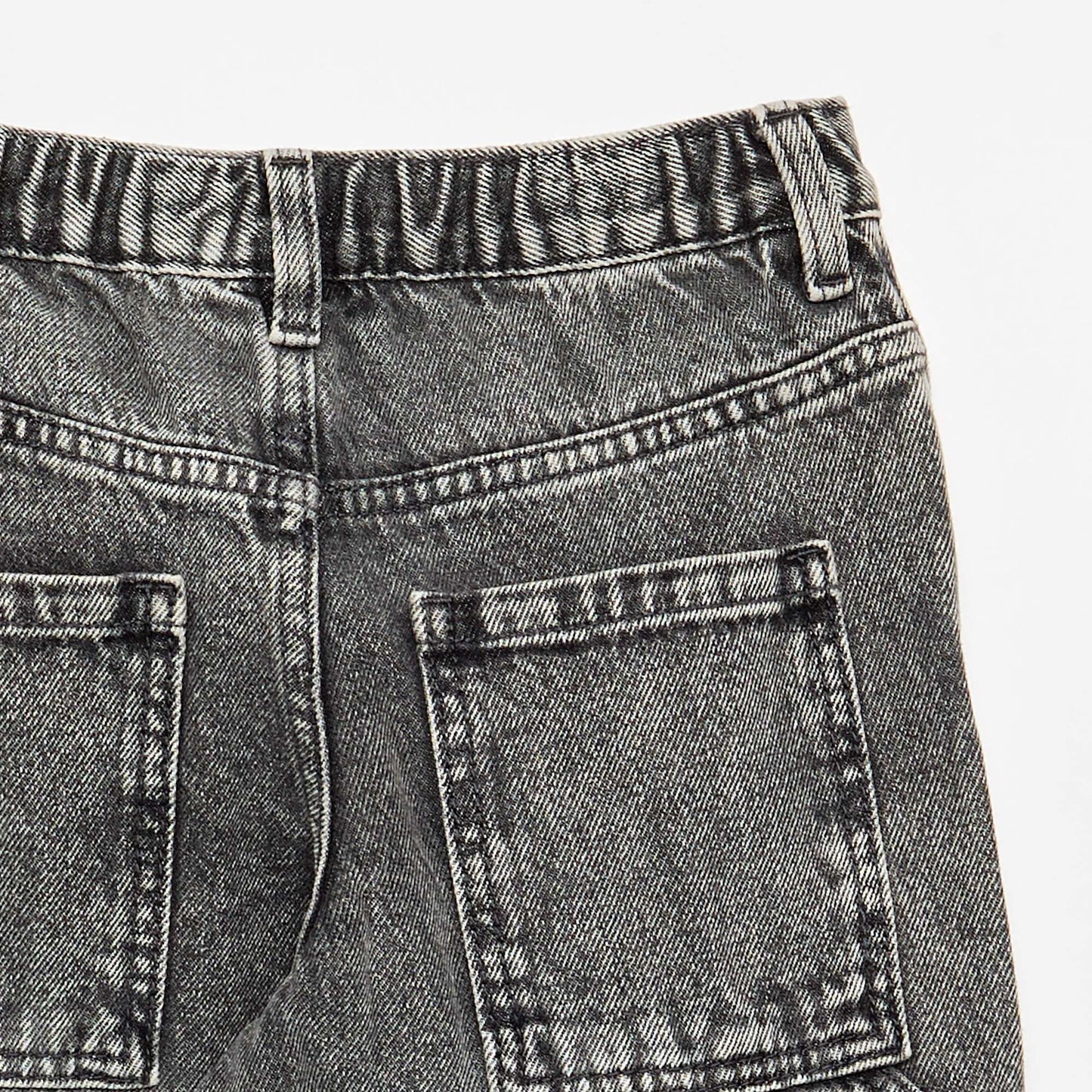 Wide-leg denim pants GREY