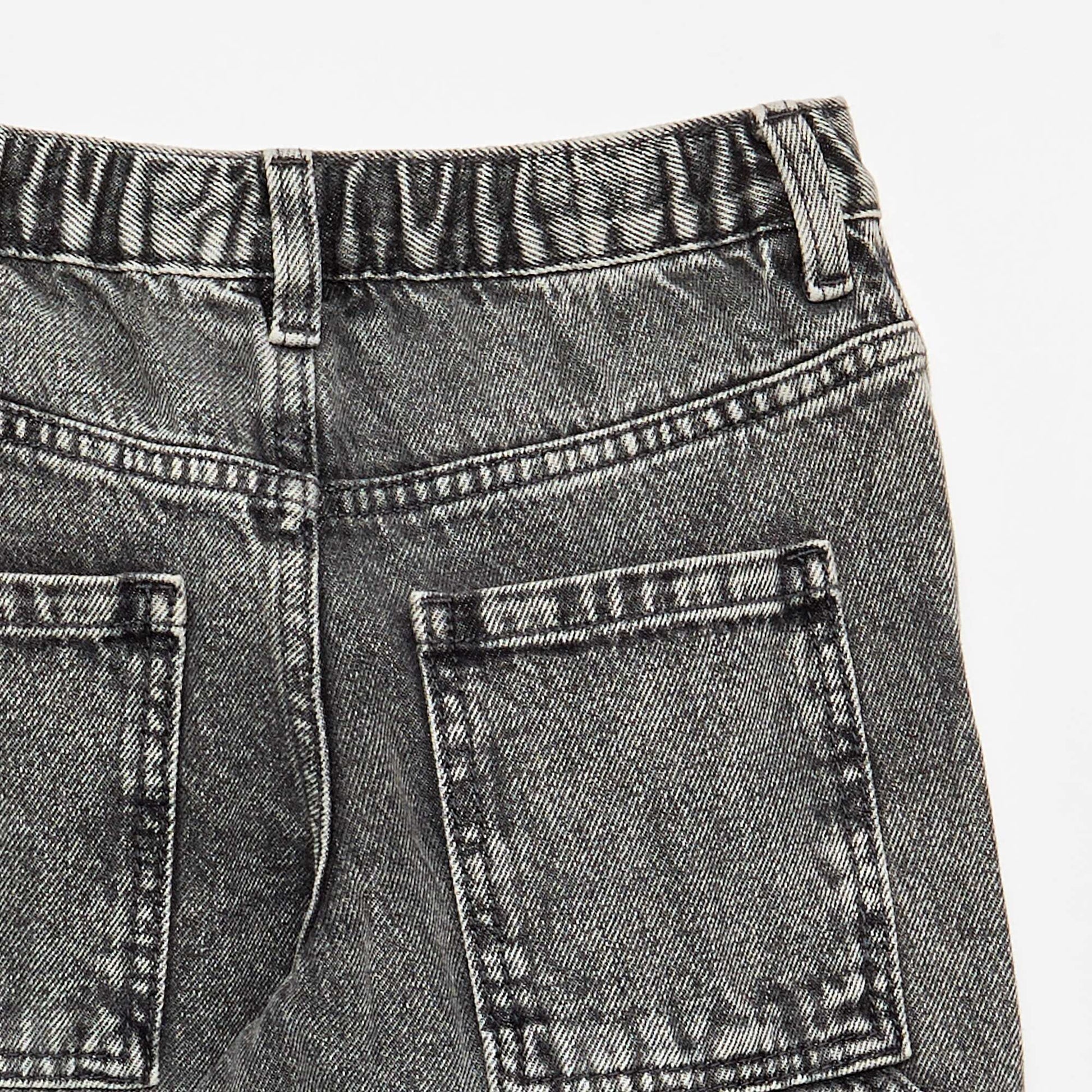 Wide-leg denim pants GREY
