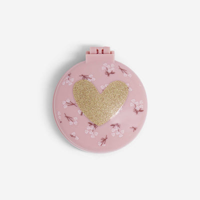 Foldable hairbrush with mirror PINK