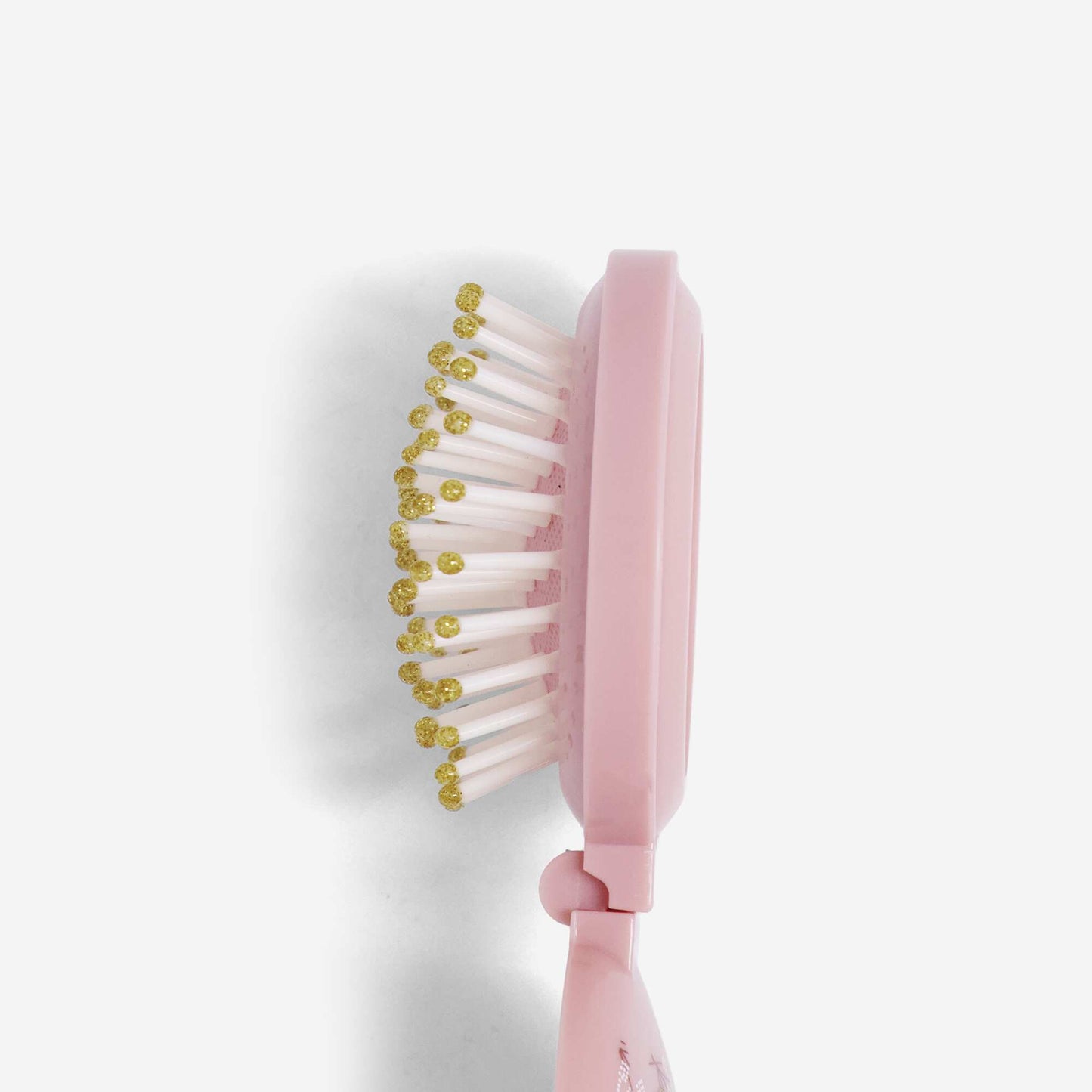 Foldable hairbrush with mirror PINK