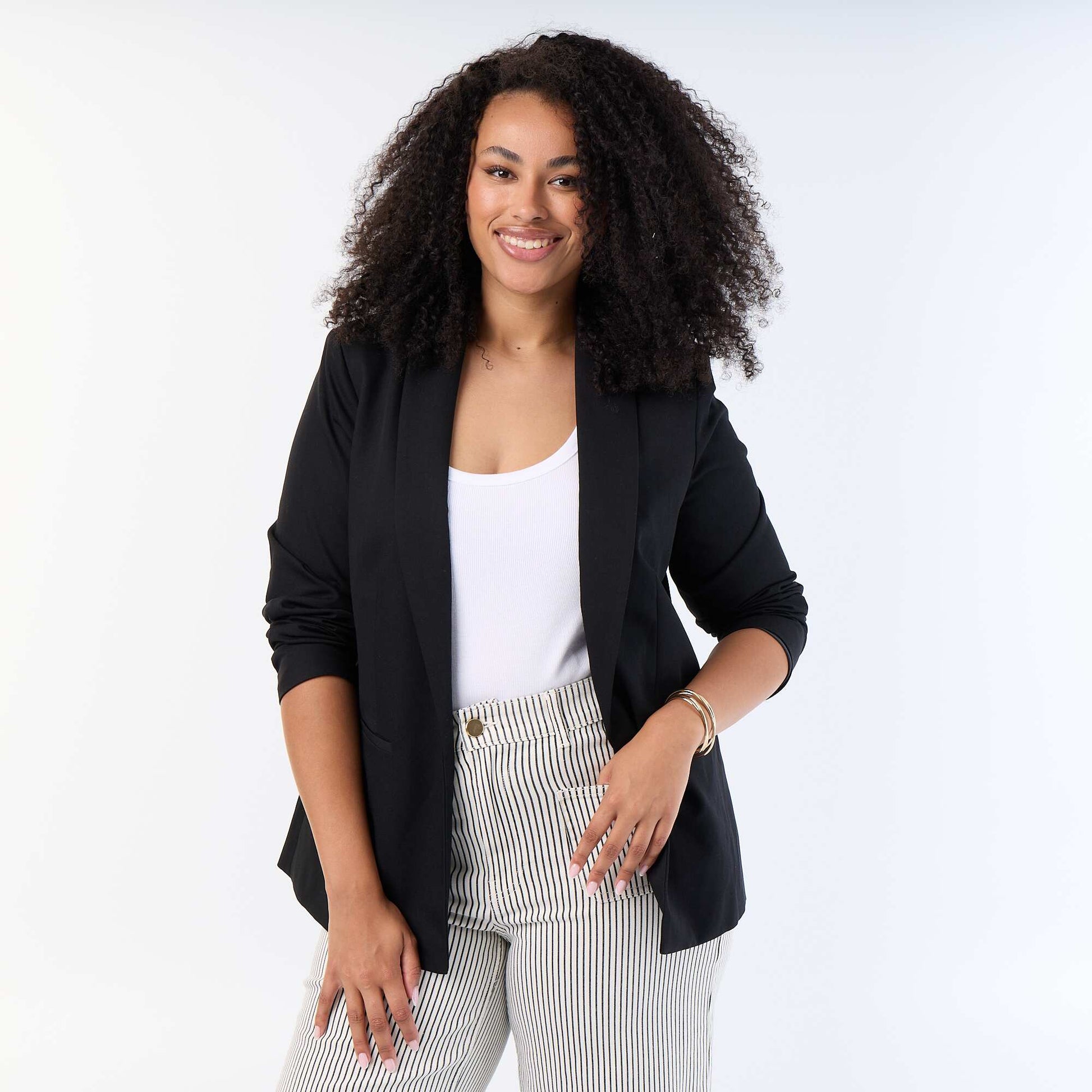 Long tailored jacket BLACK