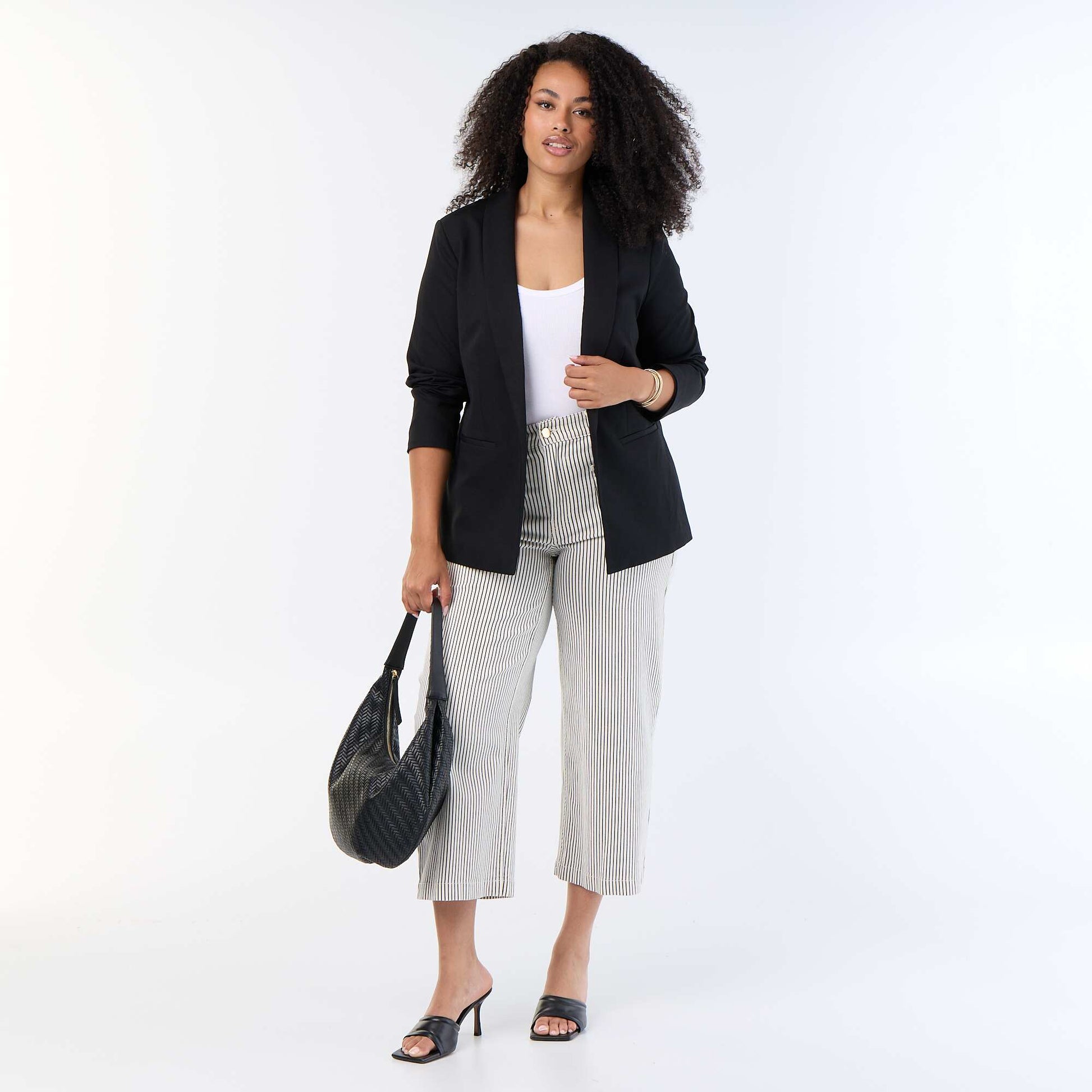 Long tailored jacket BLACK