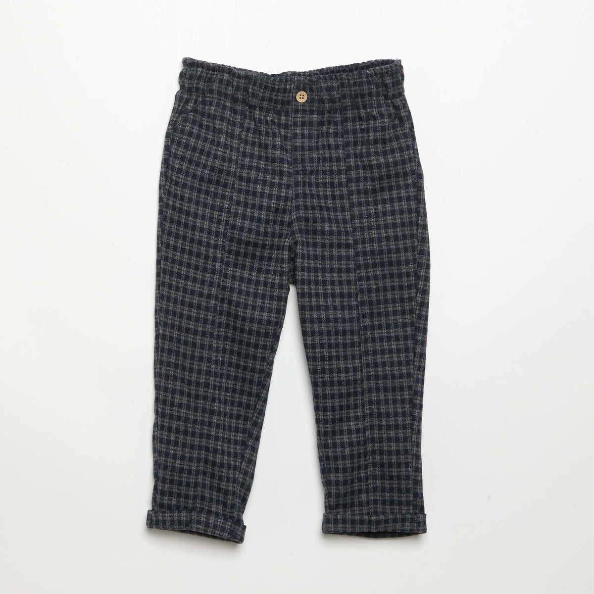 Brushed flannel trousers BLUE