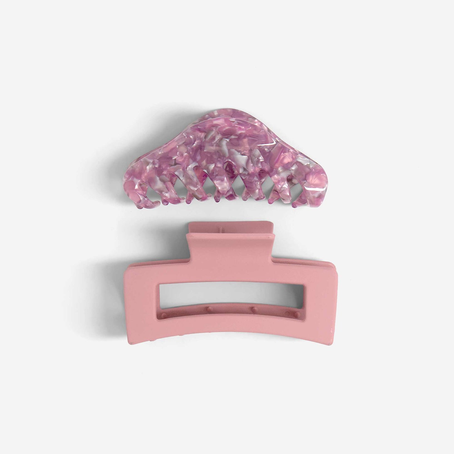Set of 2 claw clips PINK