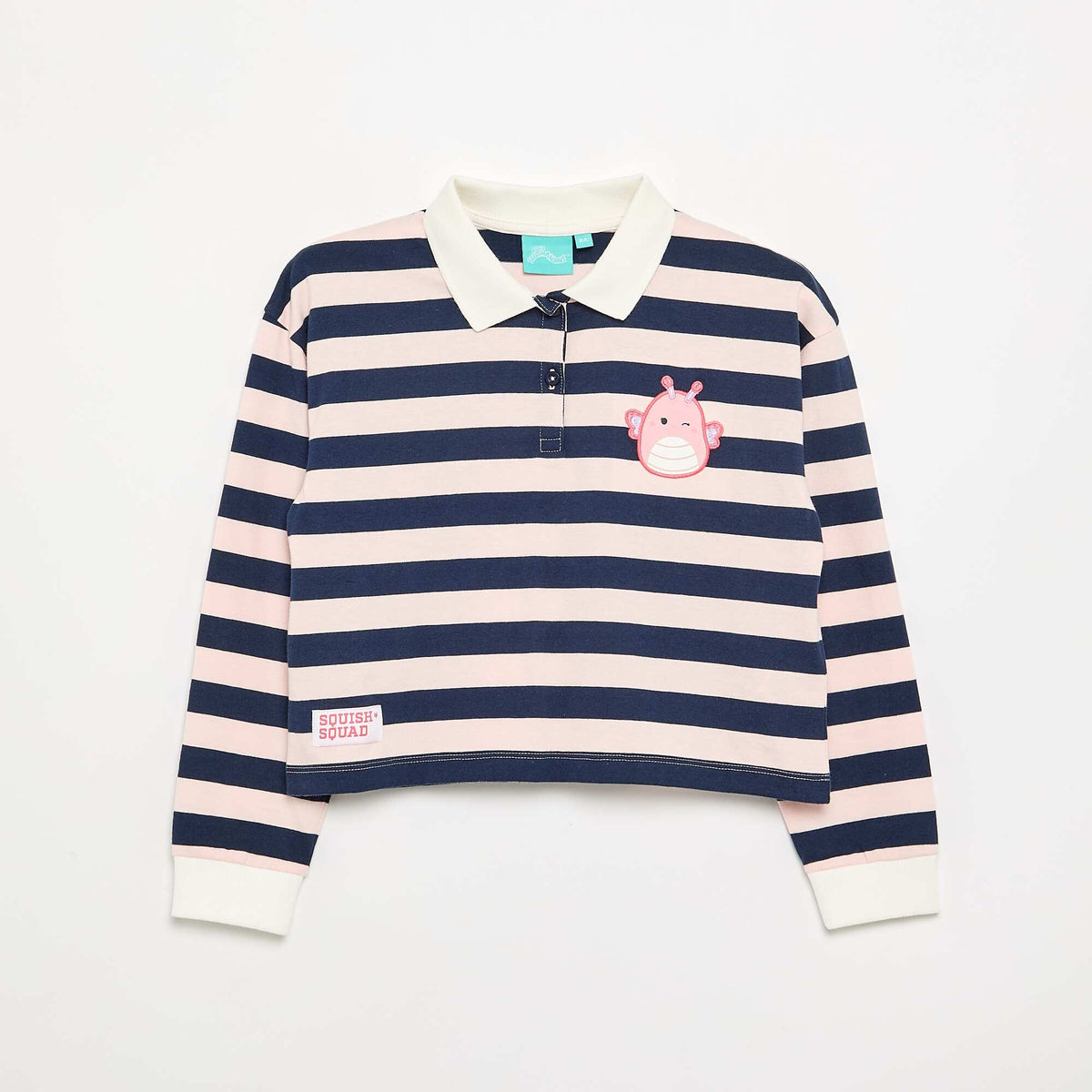 Striped 'Squishmallows' Polo PINK