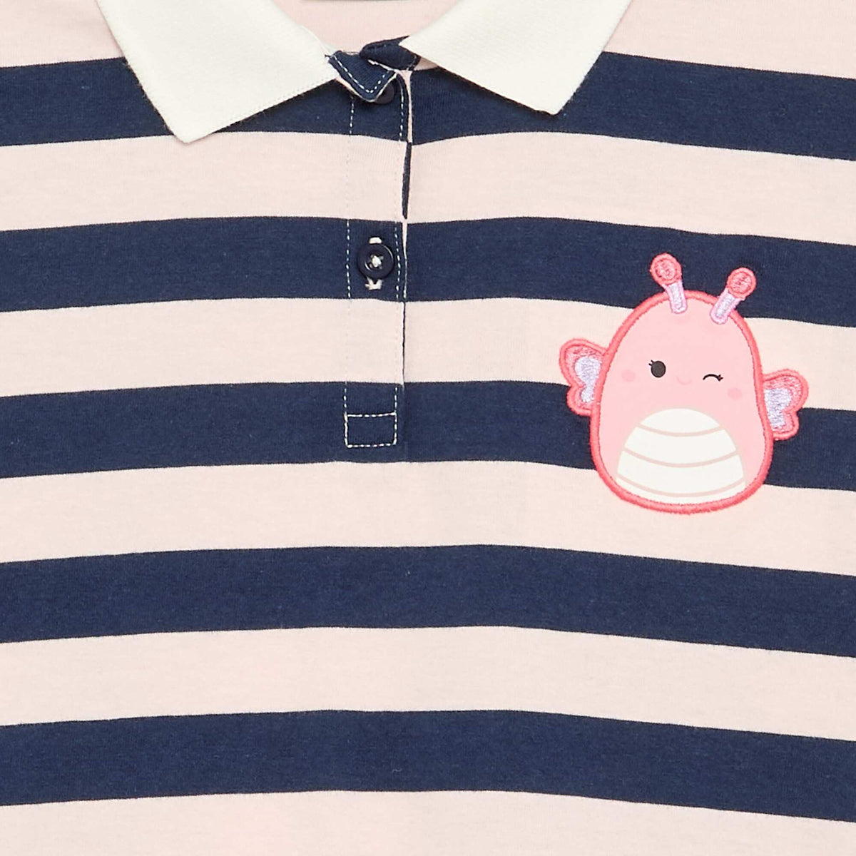 Striped 'Squishmallows' Polo PINK