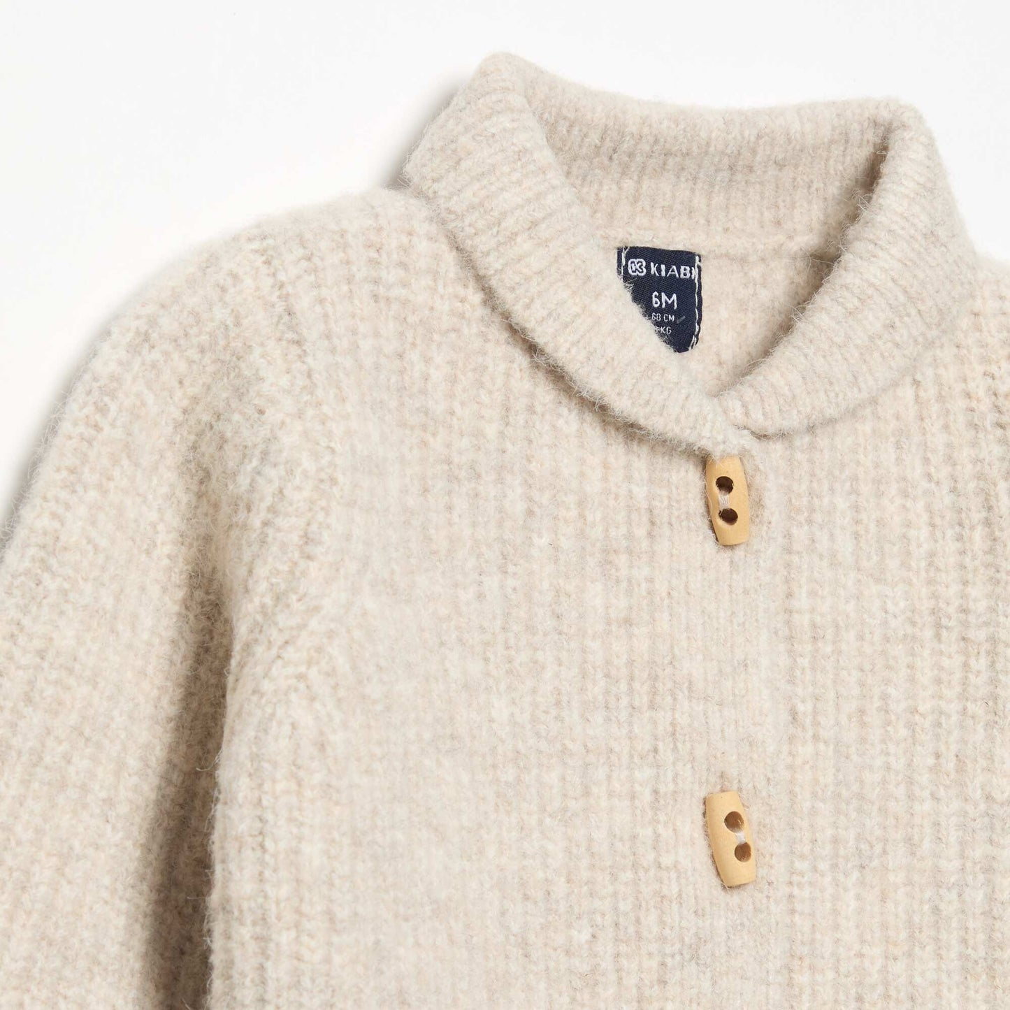 Cardigan with shawl collar BEIGE