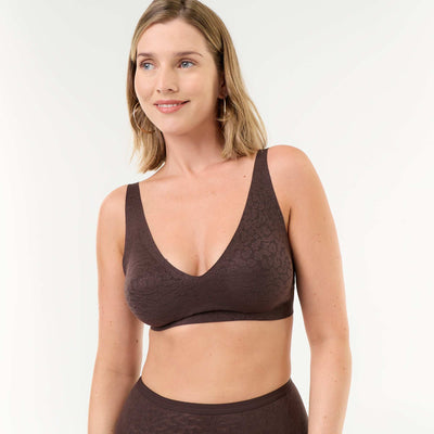 Lace bra BROWN