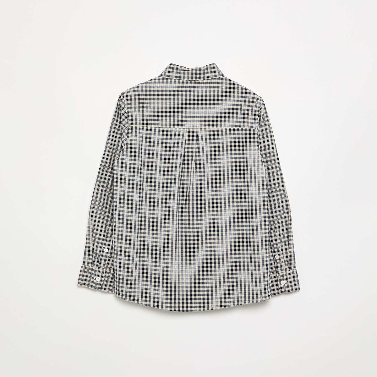 Checked flannel shirt WHITE