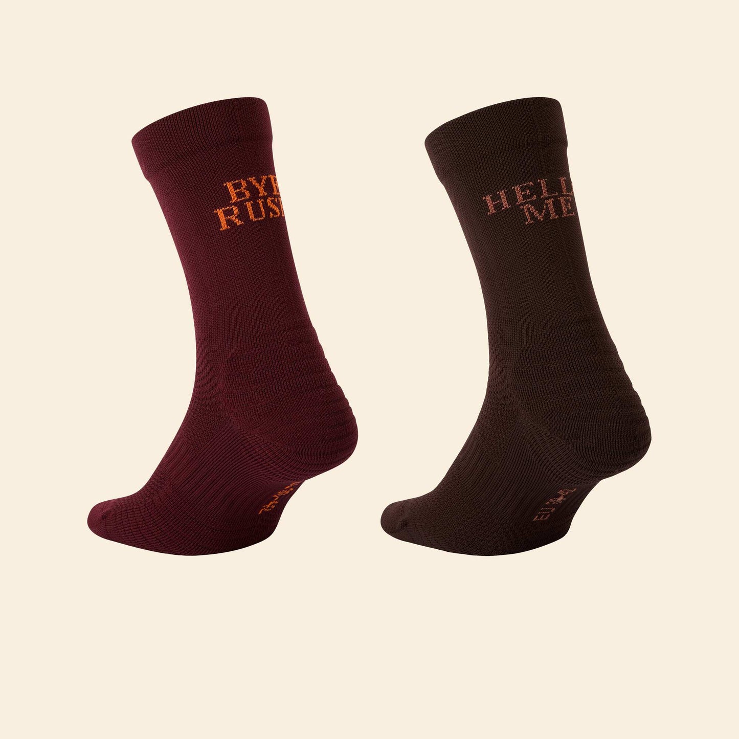Pack of 2 high-cut socks BROWN