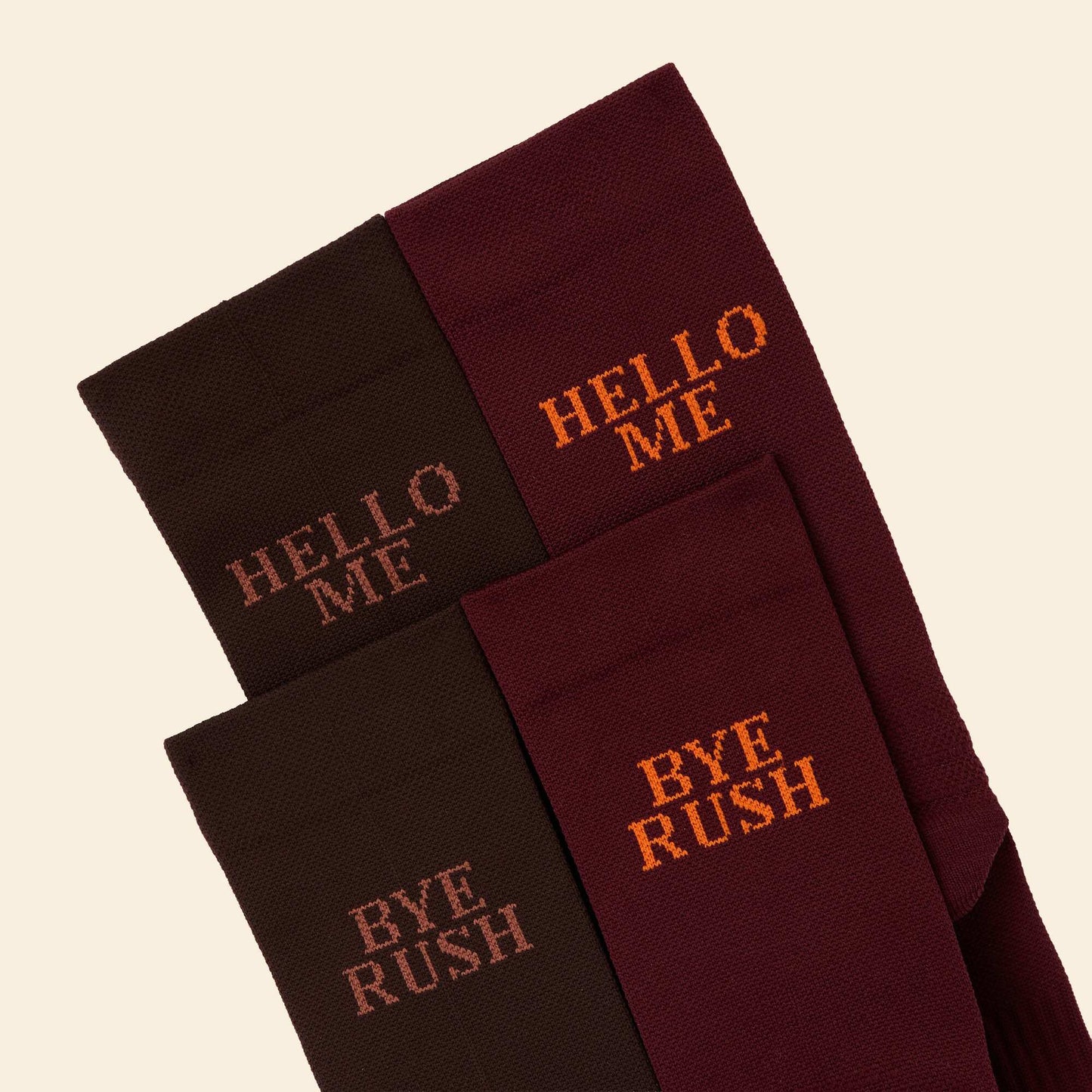 Pack of 2 high-cut socks BROWN
