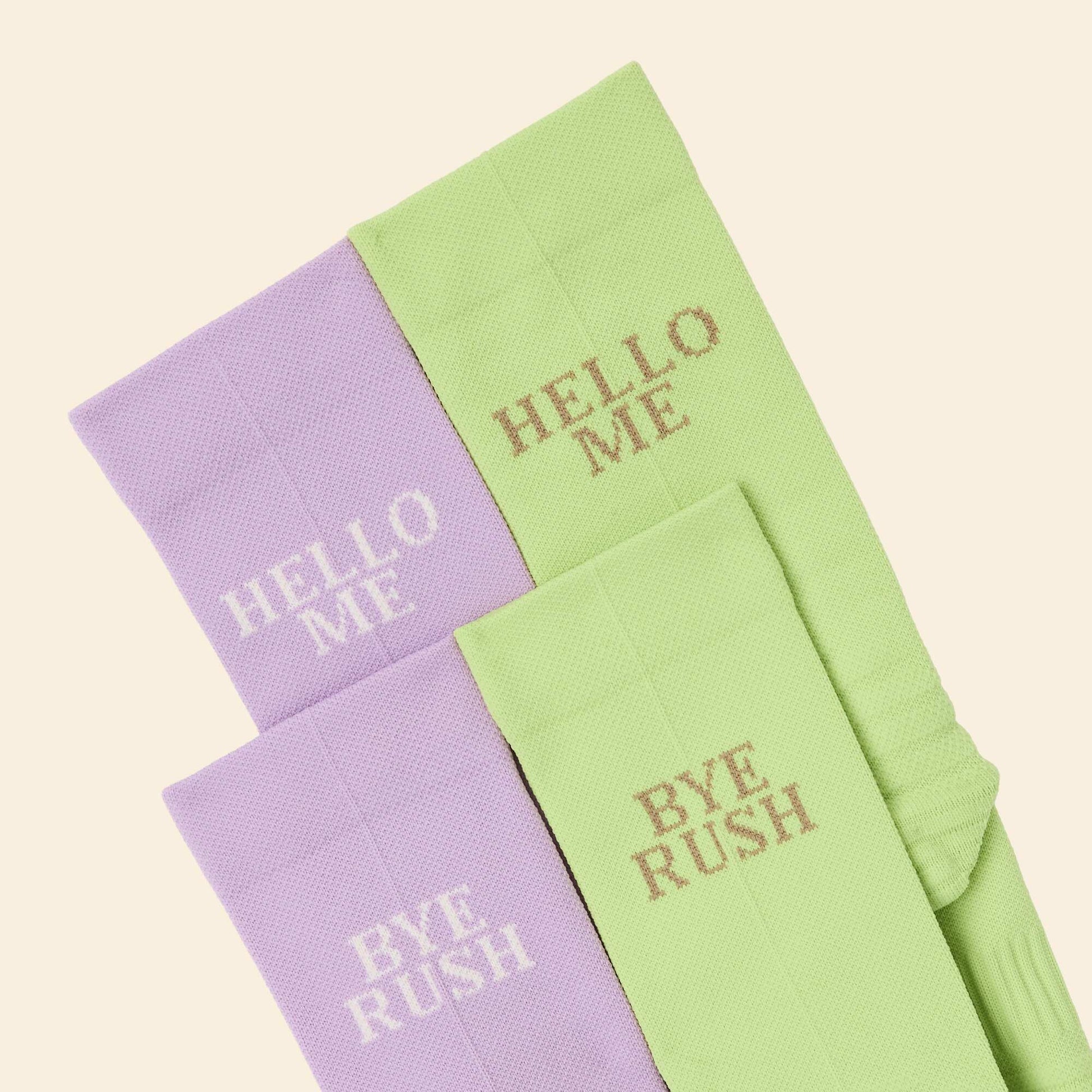Pack of 2 high-cut socks PURPLE