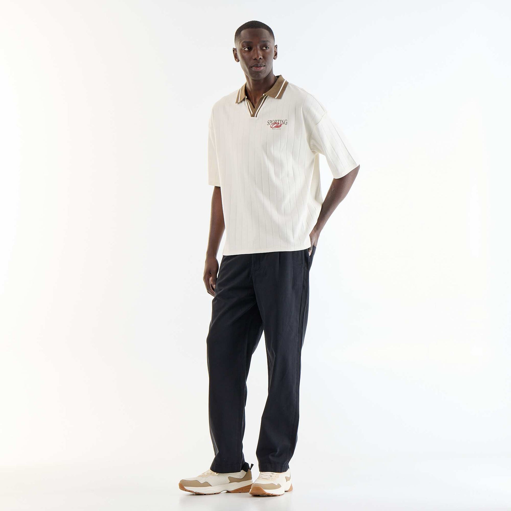 Comfort Fit Short Sleeve Polo BEIGE