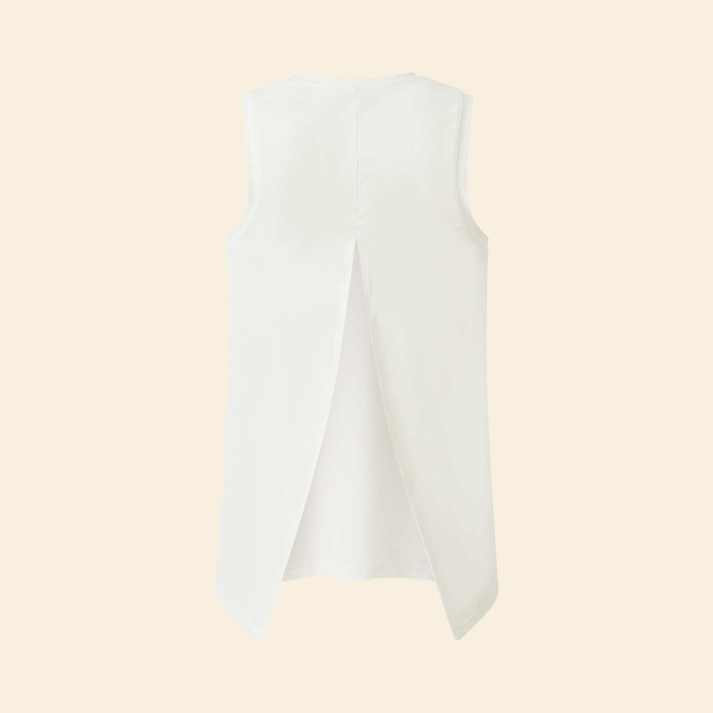 Flowing tank top with wide armholes WHITE