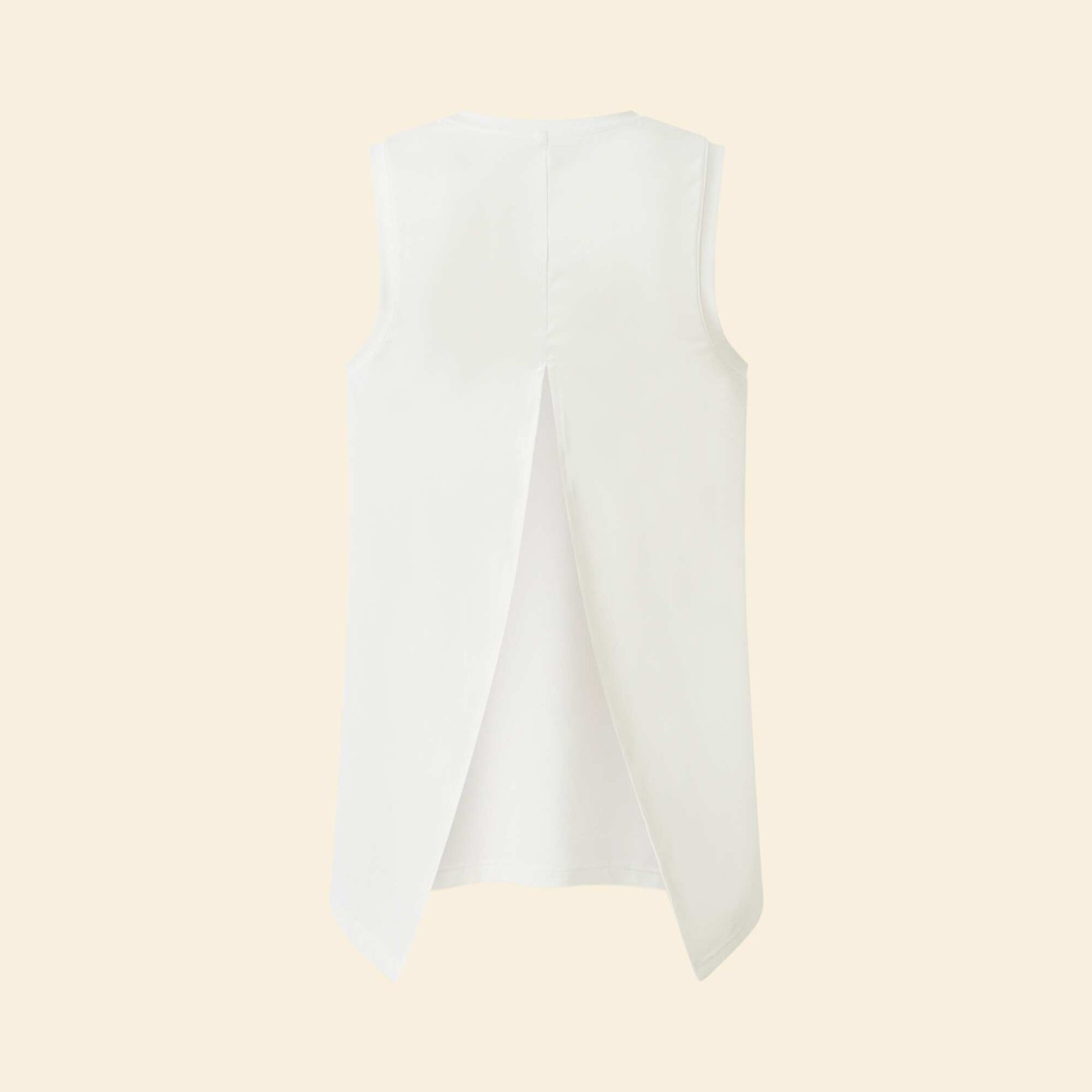 Flowing tank top with wide armholes WHITE