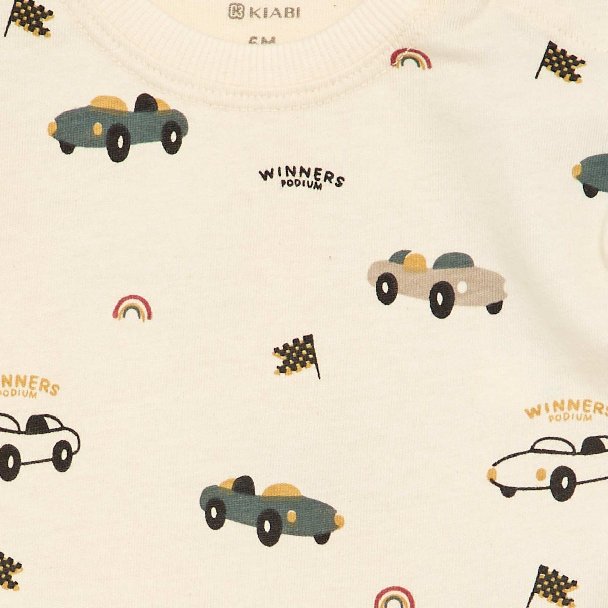 Printed long-sleeved T-shirt WHITE