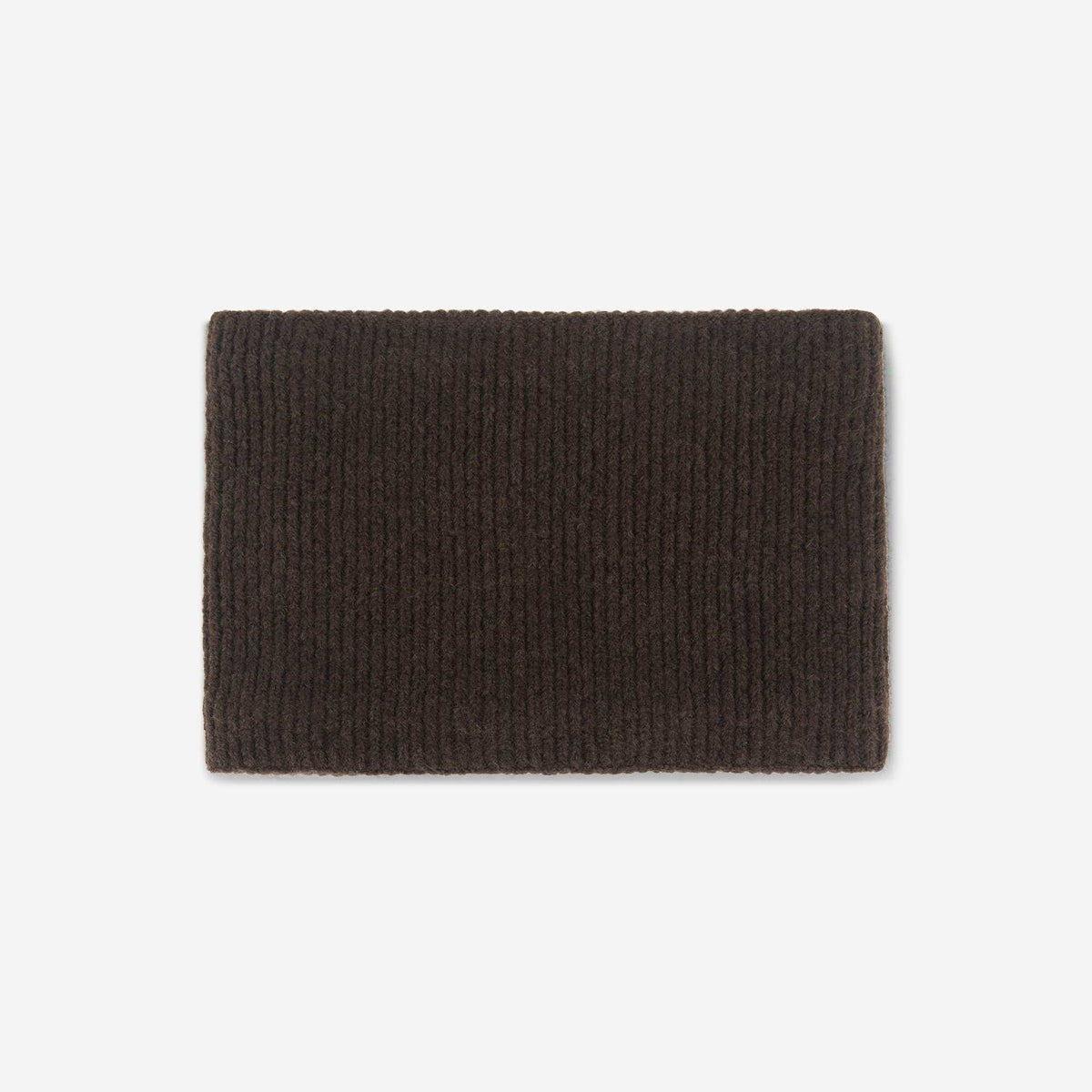 Ribbed knit neck warmer BROWN