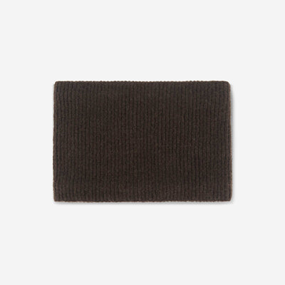 Ribbed knit neck warmer BROWN