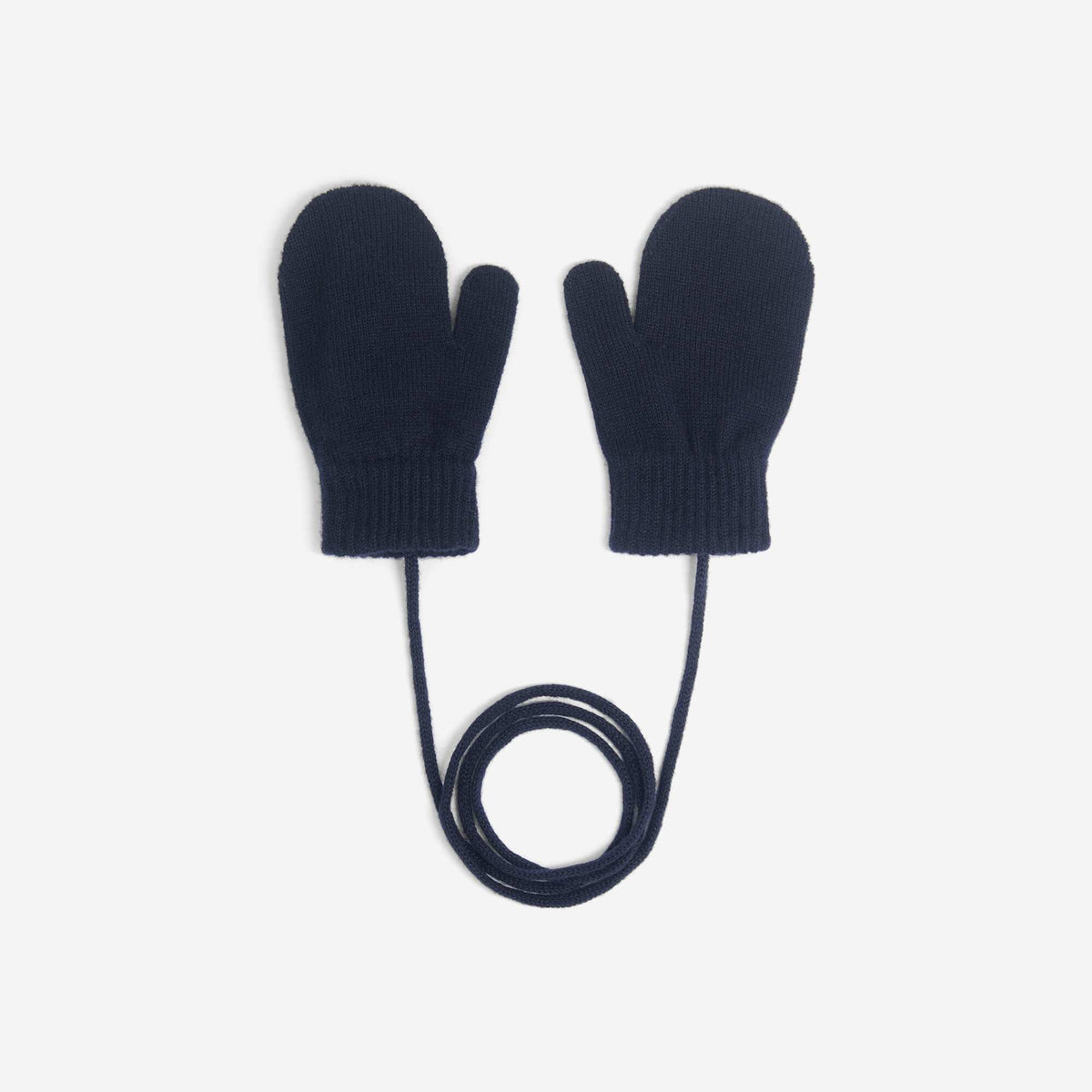 Mittens with Connecting Cord BLUE