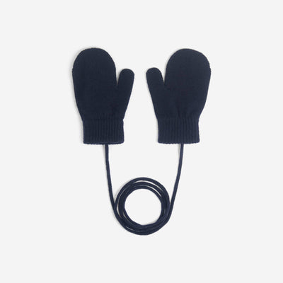 Mittens with Connecting Cord BLUE