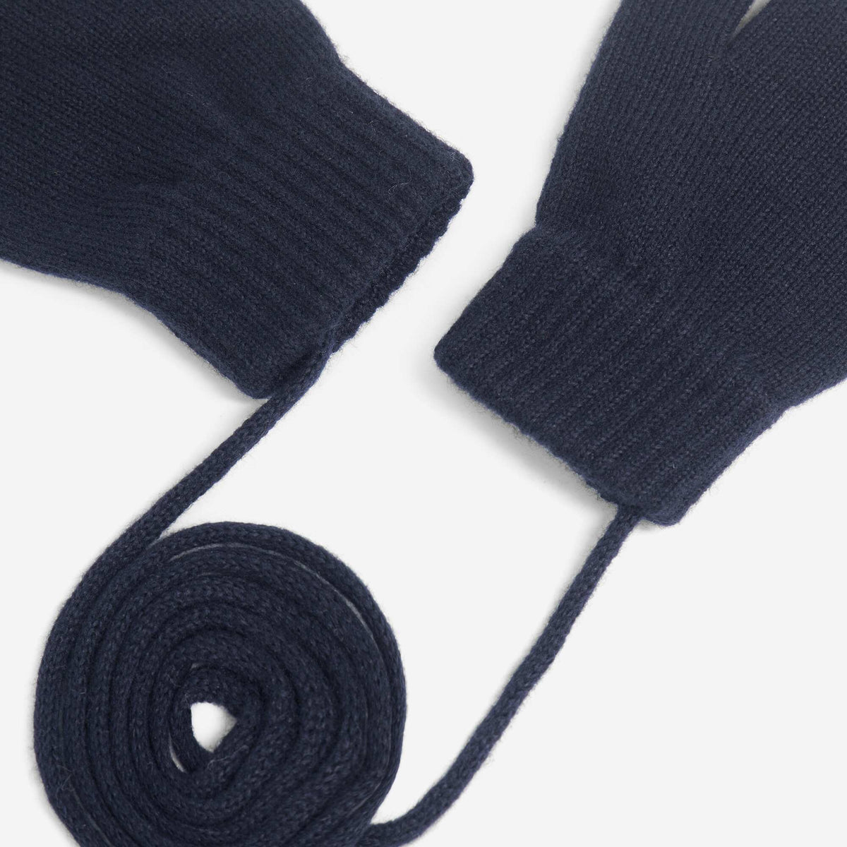 Mittens with Connecting Cord BLUE