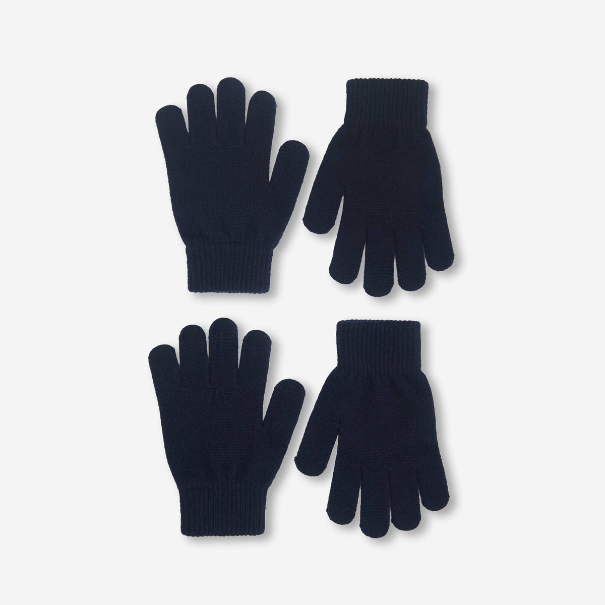 Pack of 2 pairs of knit gloves BLUE