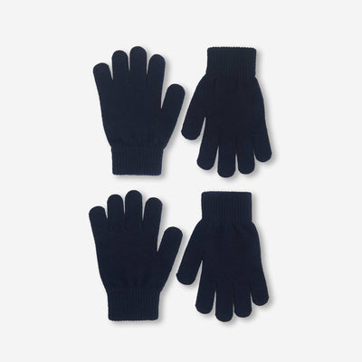 Pack of 2 pairs of knit gloves BLUE