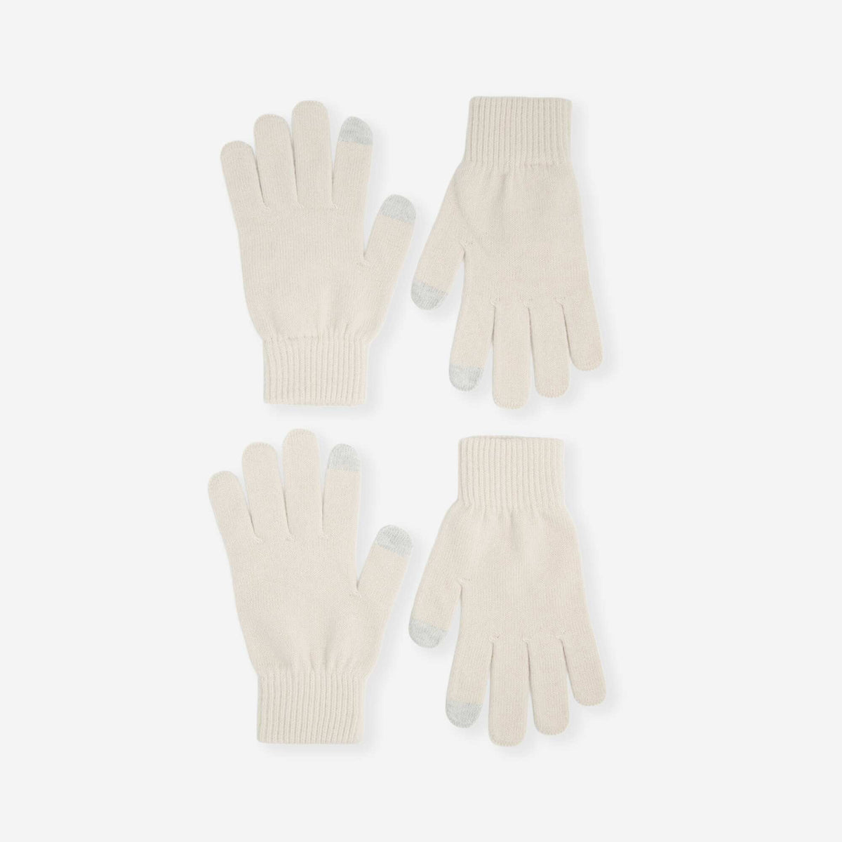 2-pack of touchscreen gloves BEIGE