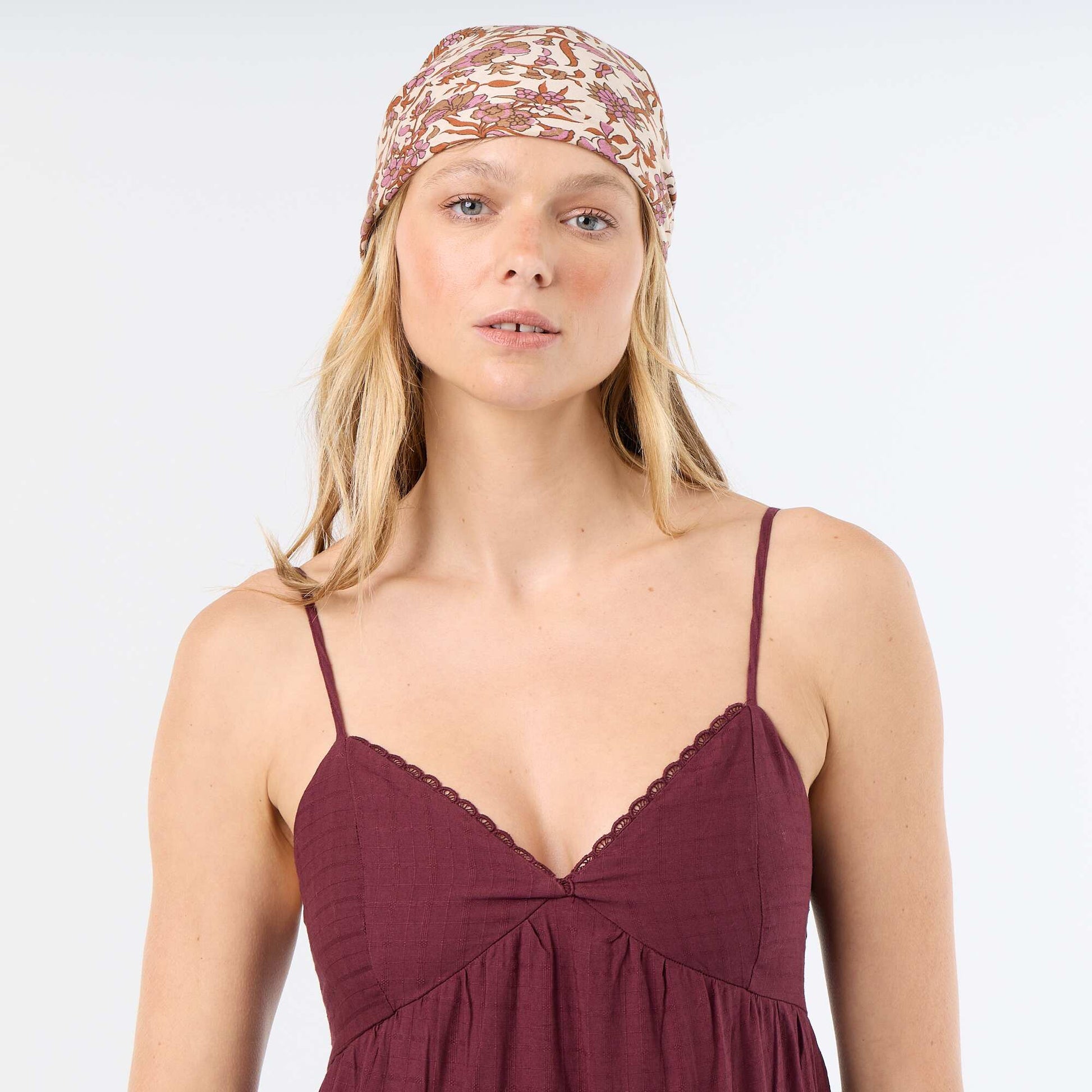 Tiered long dress RED