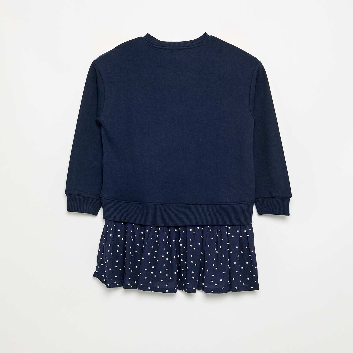 2-in-1 Dress with Sweatshirt Top BLUE