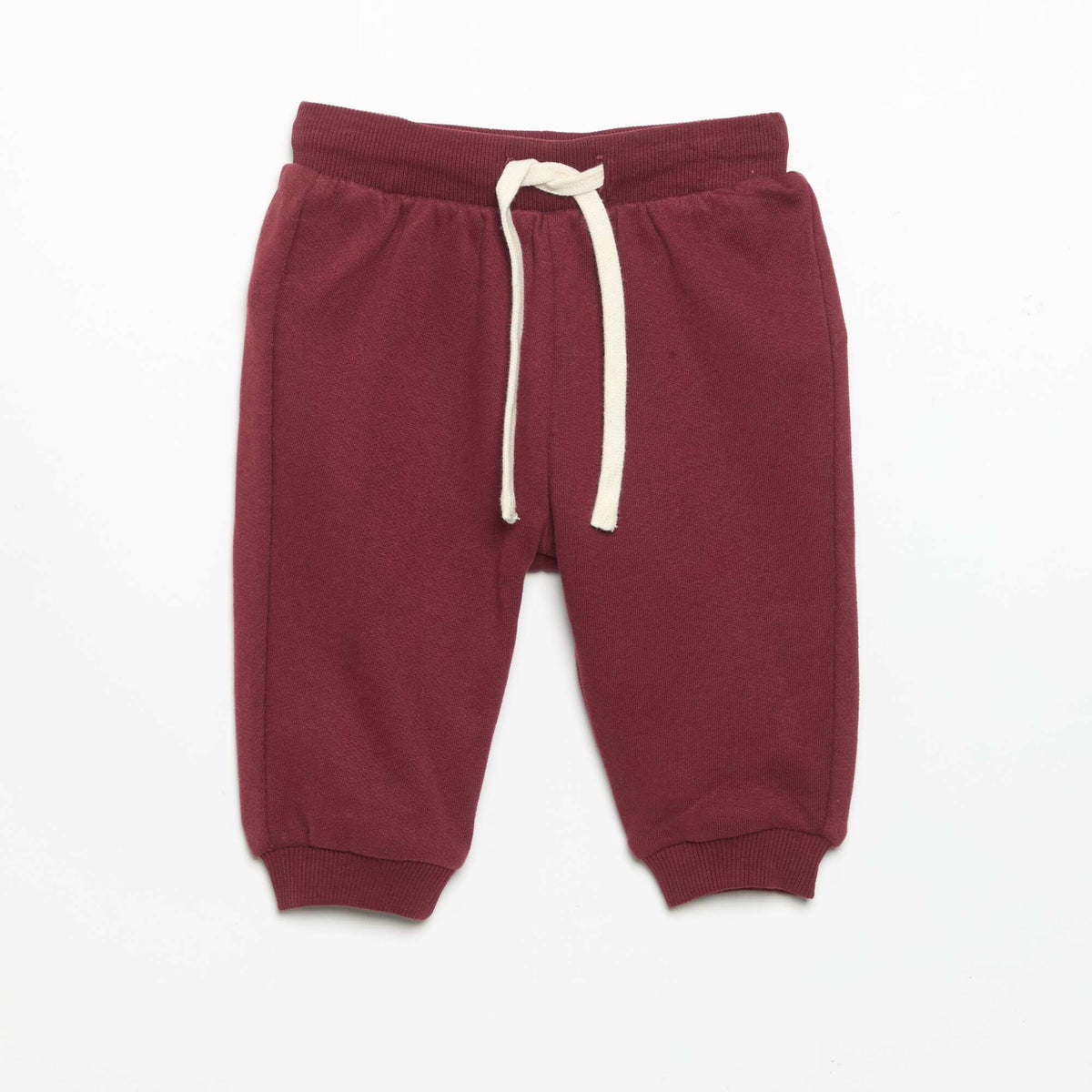 Set of 2 Fleece Trousers BURGUNDY