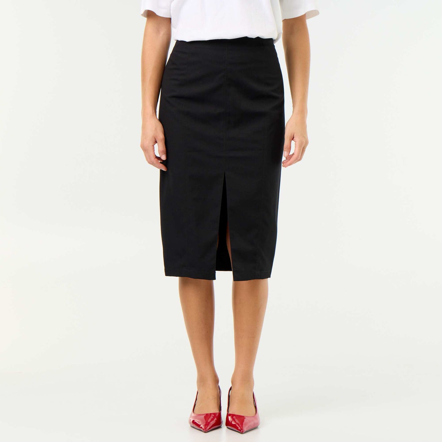 Bodycon midi skirt BLACK