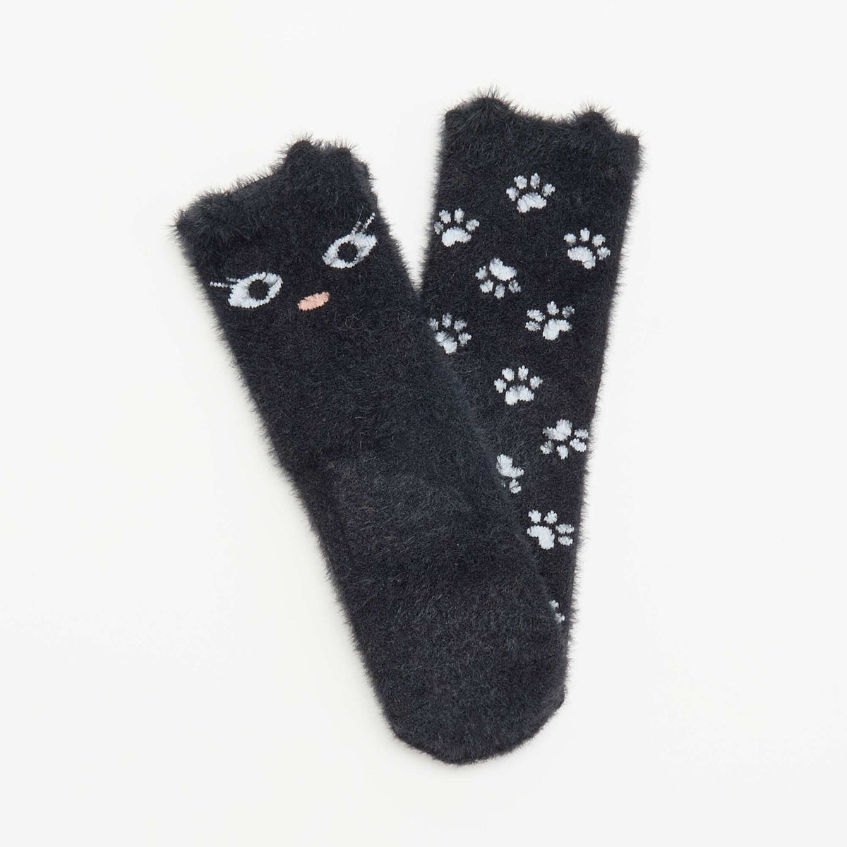 Pack of 2 pairs of novelty ankle socks BLACK
