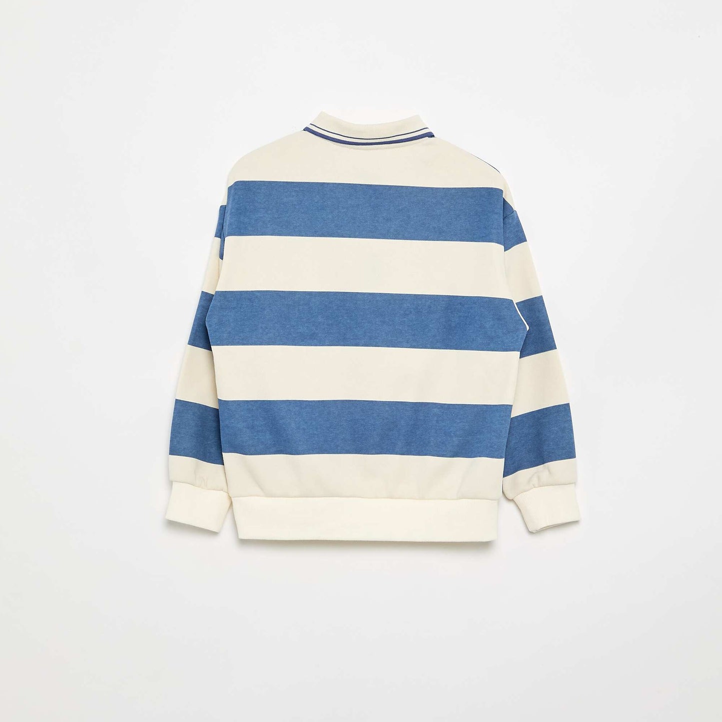 Long-sleeved rugby style polo shirt BLUE