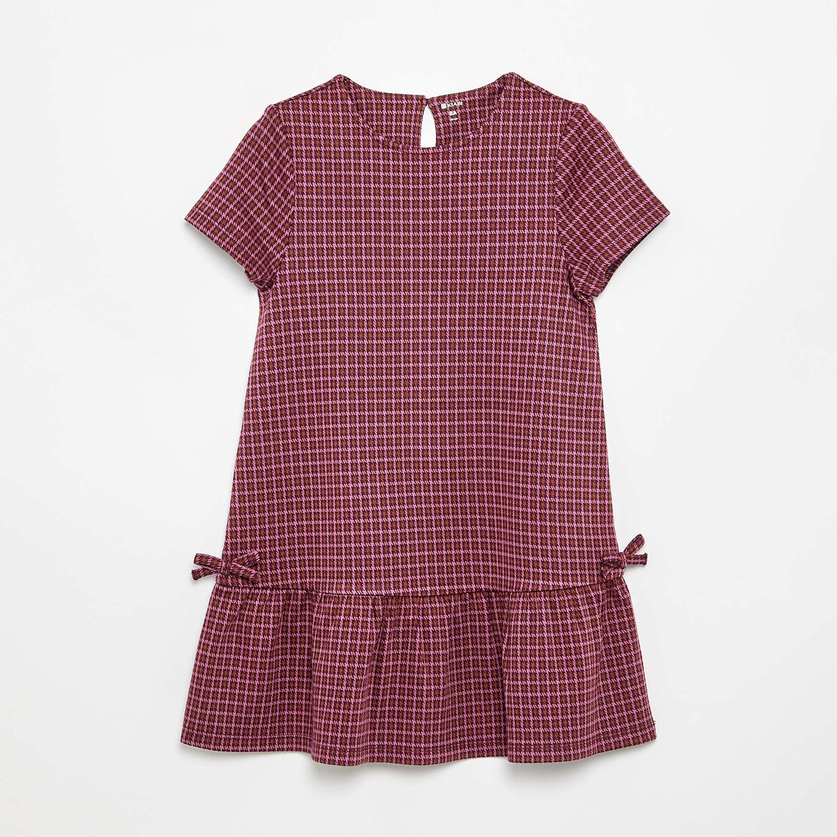 Short-sleeved printed dress PINK